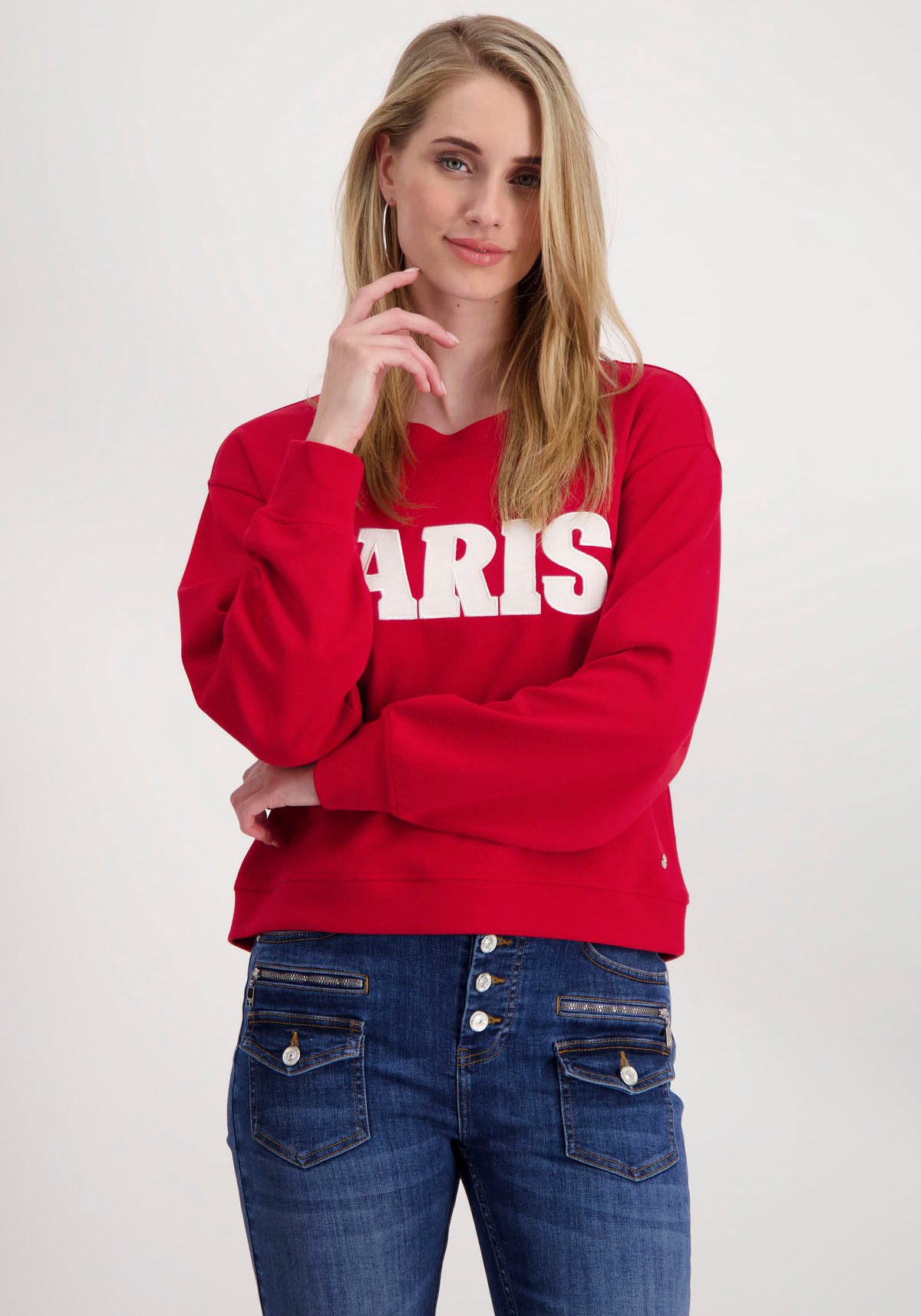 Monari Sweatshirt Parijs tekst met contrasterende tekst