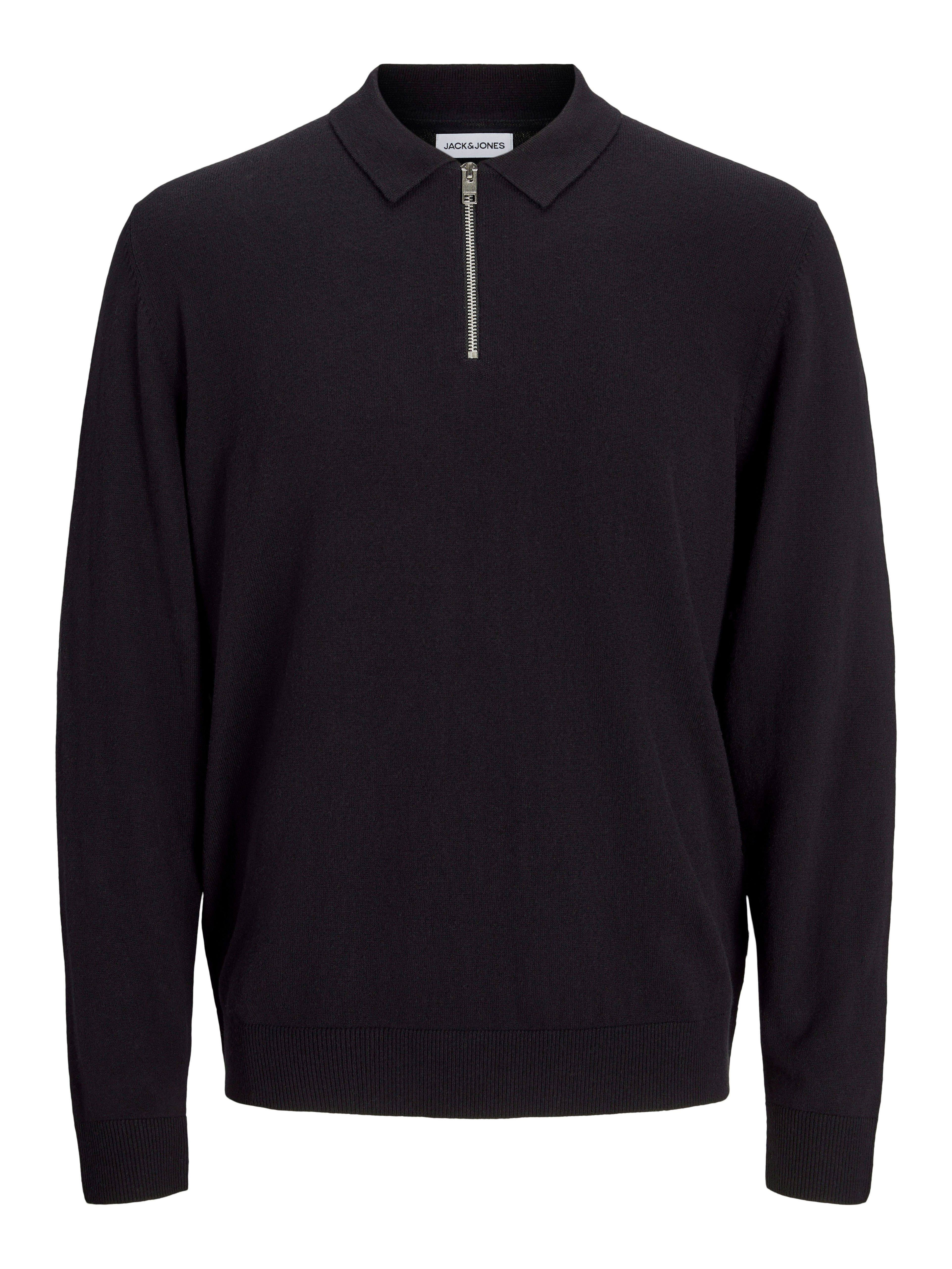 Jack & Jones Trui met polokraag JJEEMIL KNIT POLO HALF ZIP LS NOOS