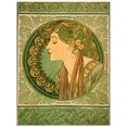 artland print op glas laurier. 1921 (1 stuk) groen