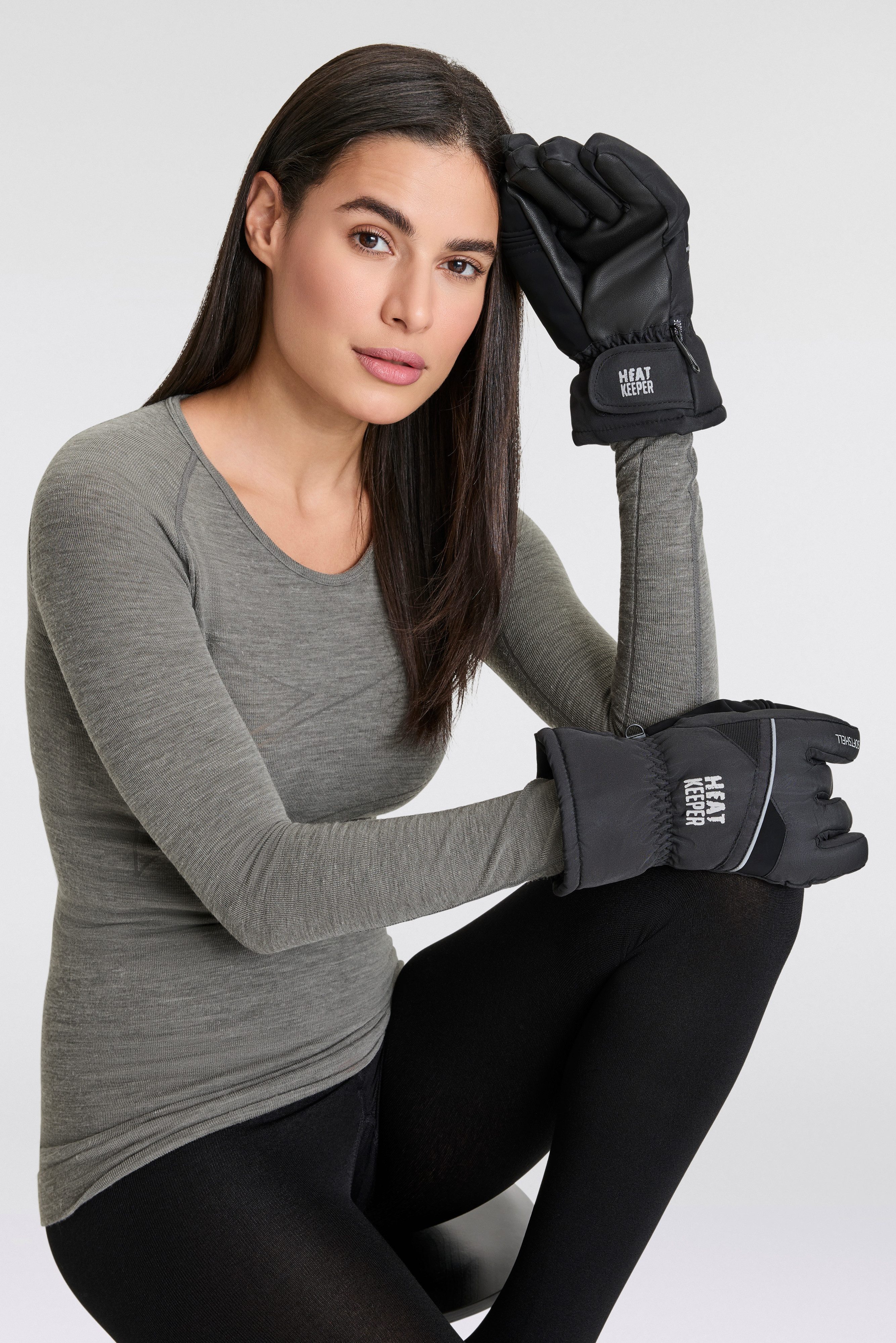 HEAT keeper Skihandschoenen LADIES SKI GLOVES PRO met knus, warm fleece binnenvoering, perfect voor de winter (TOG-waarde 6,3)