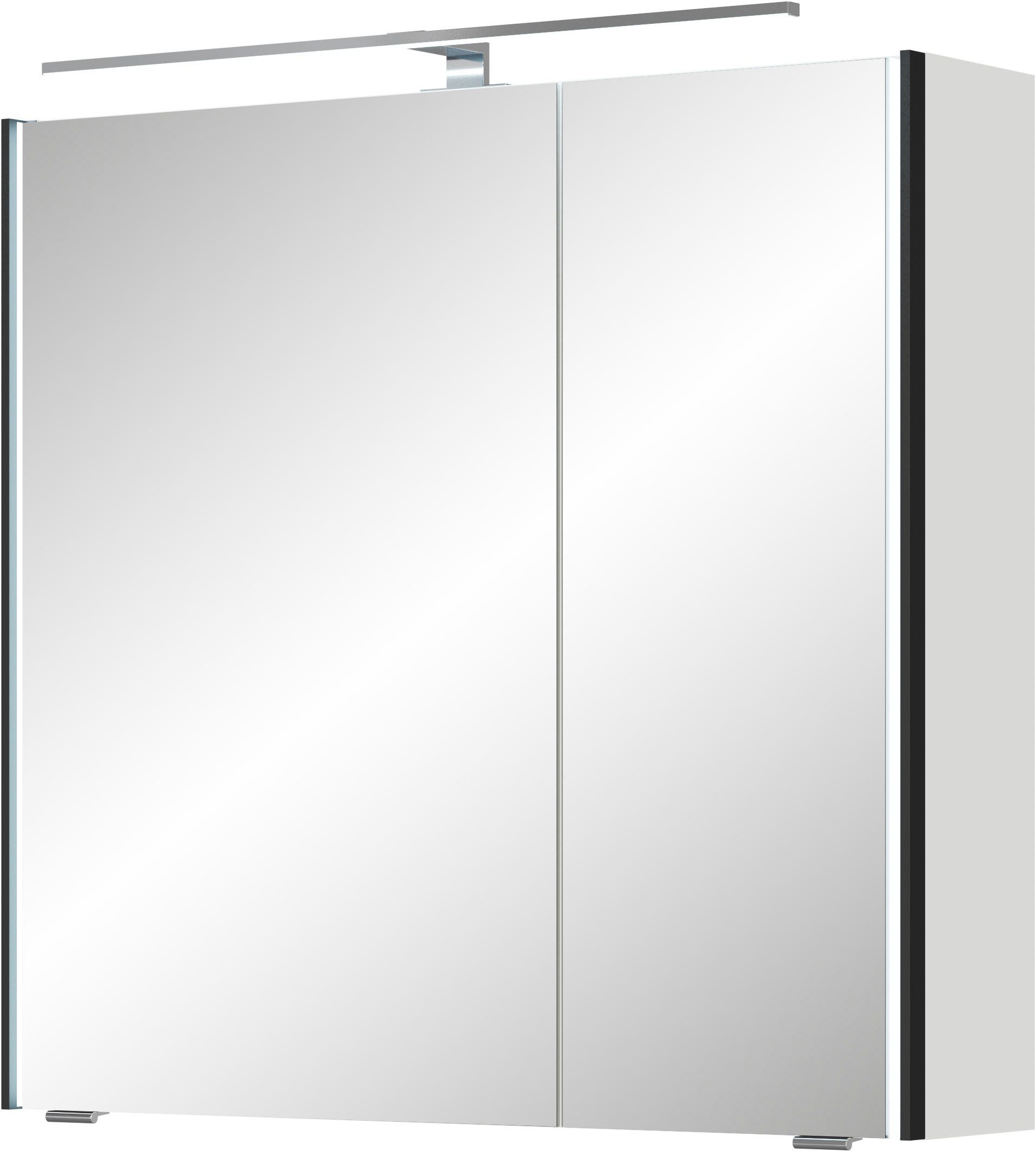 Saphir Badmeubelset Serie 7045 2-delig, mineraalmarmeren wastafel met led-spiegelkast (set, 2 stuks)