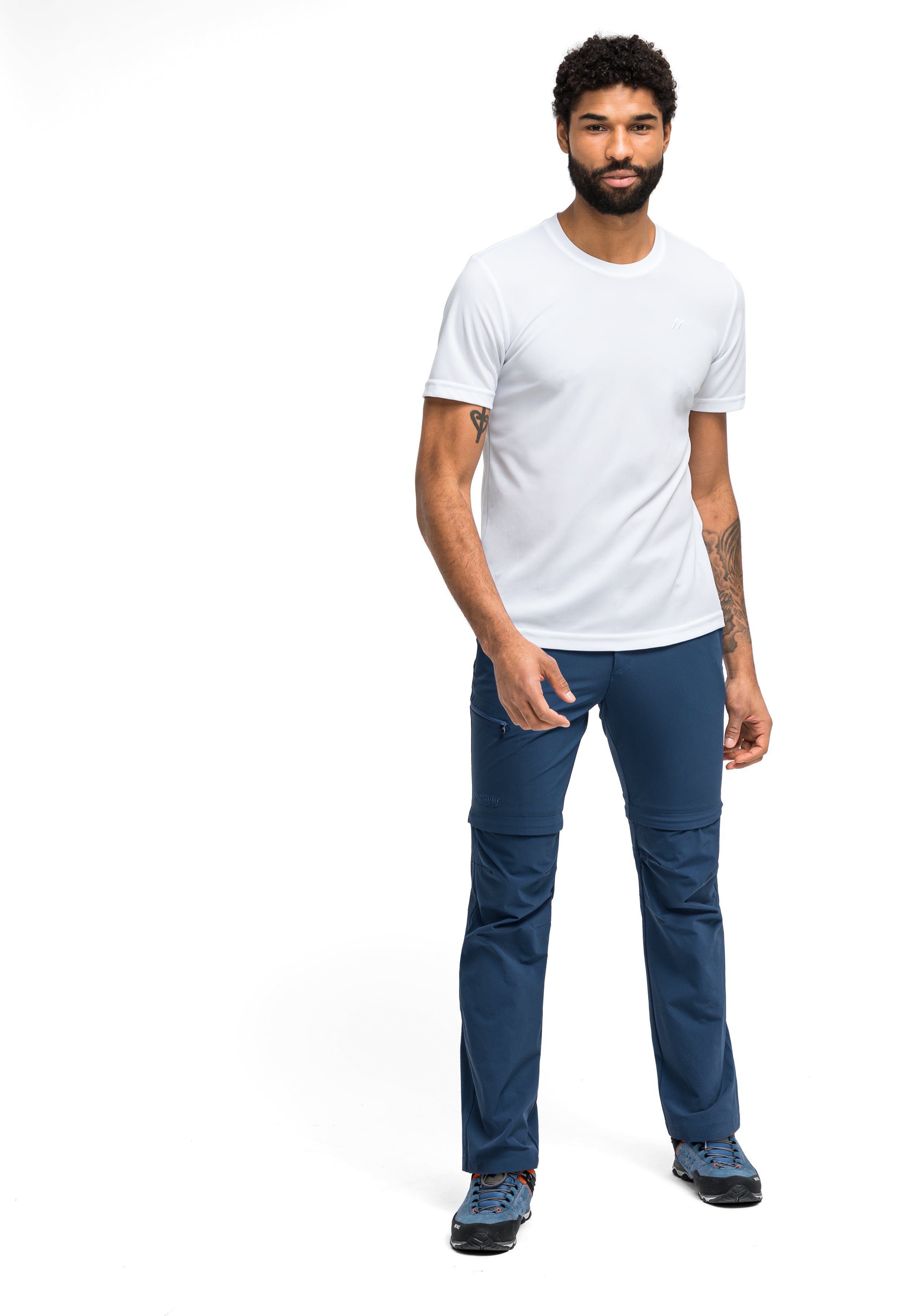 Maier Sports Functioneel shirt Walter Heren T-shirt, ronde hals pique outdoor shirt, snel drogend