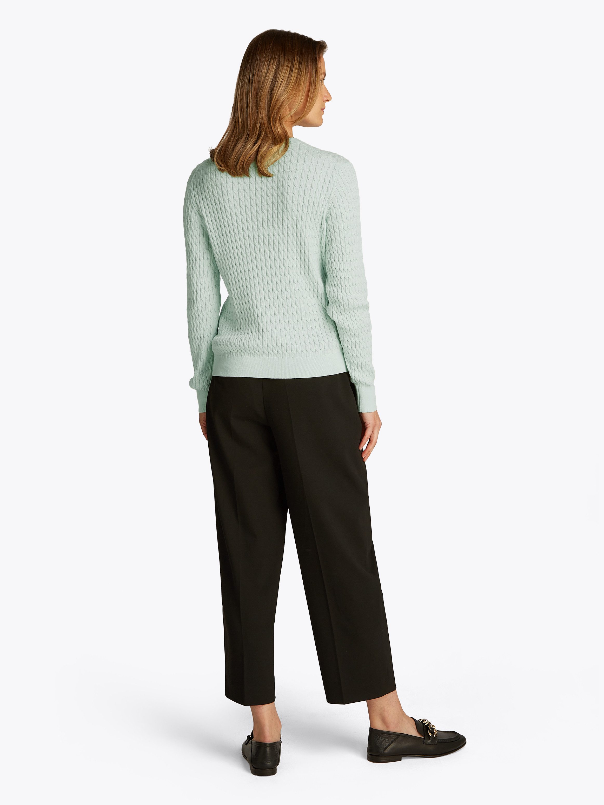 Tommy Hilfiger Trui met ronde hals CO CABLE C-NK LS SWEATER