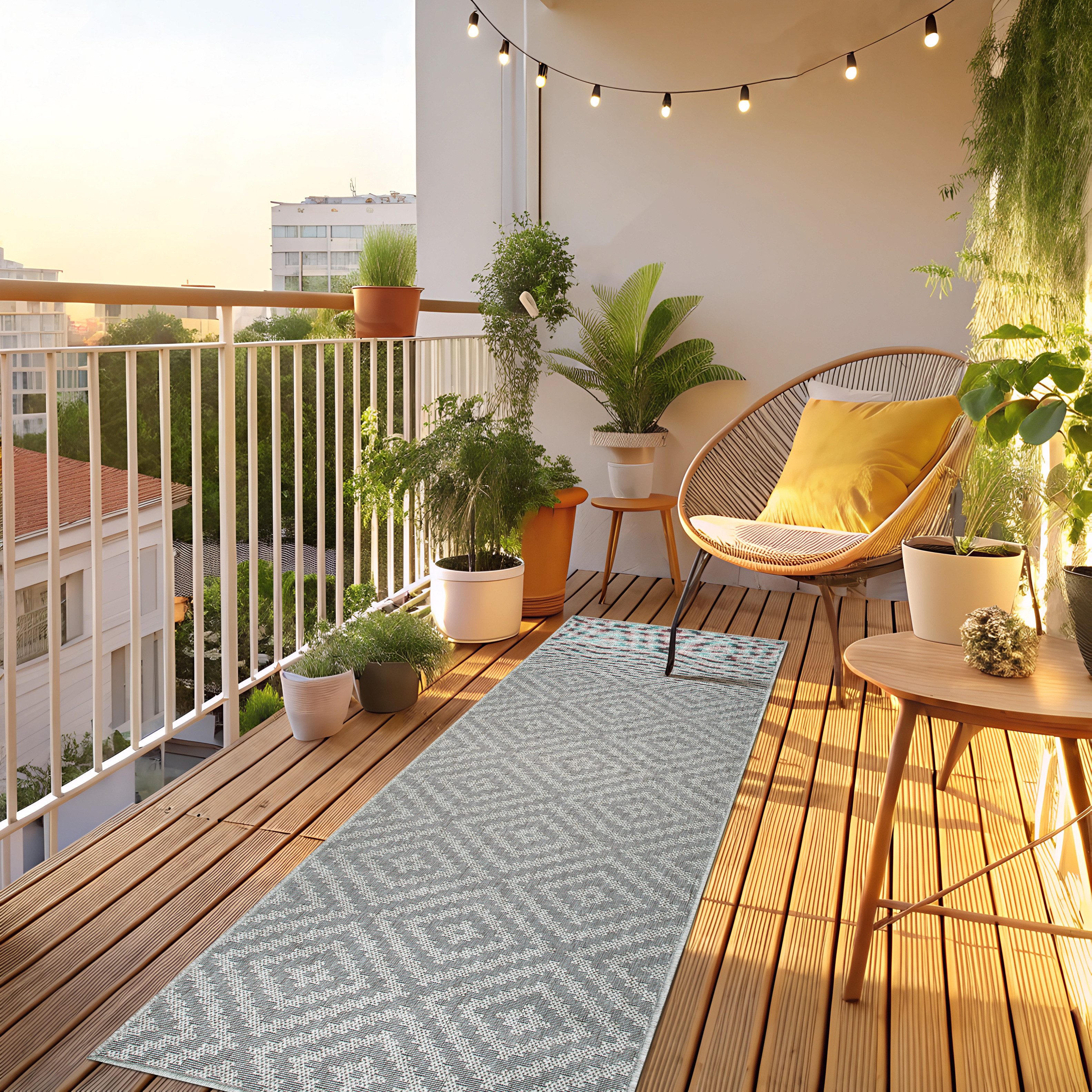 my home Vloerkleed Cordoba is ook als loper verkrijgbaar Geschikt voor binnen en buiten, sisal-look, weerbestendig & uv-bestendig, boho