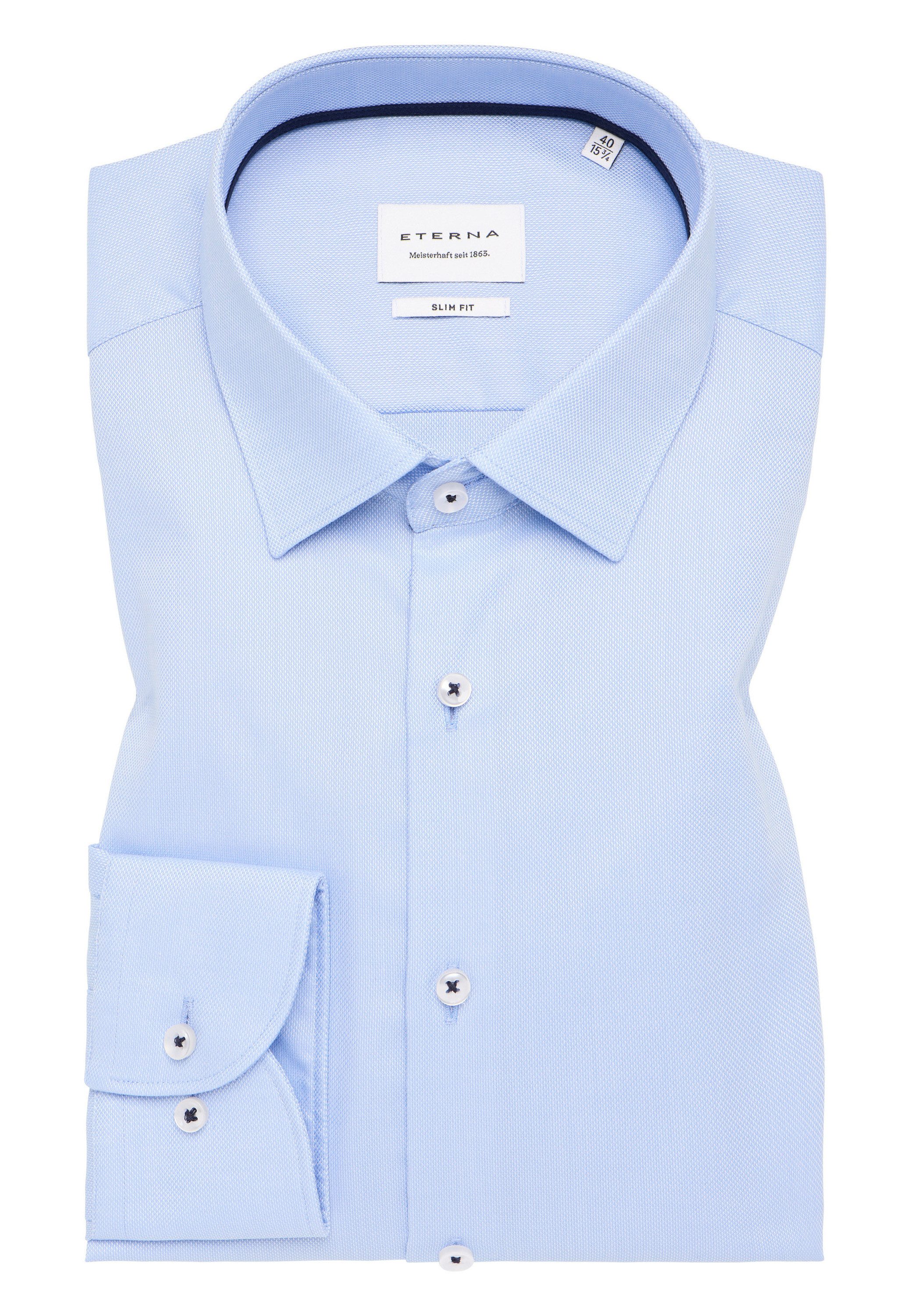 Eterna Overhemd met lange mouwen Slim fit NON IRON (strijkvrij)