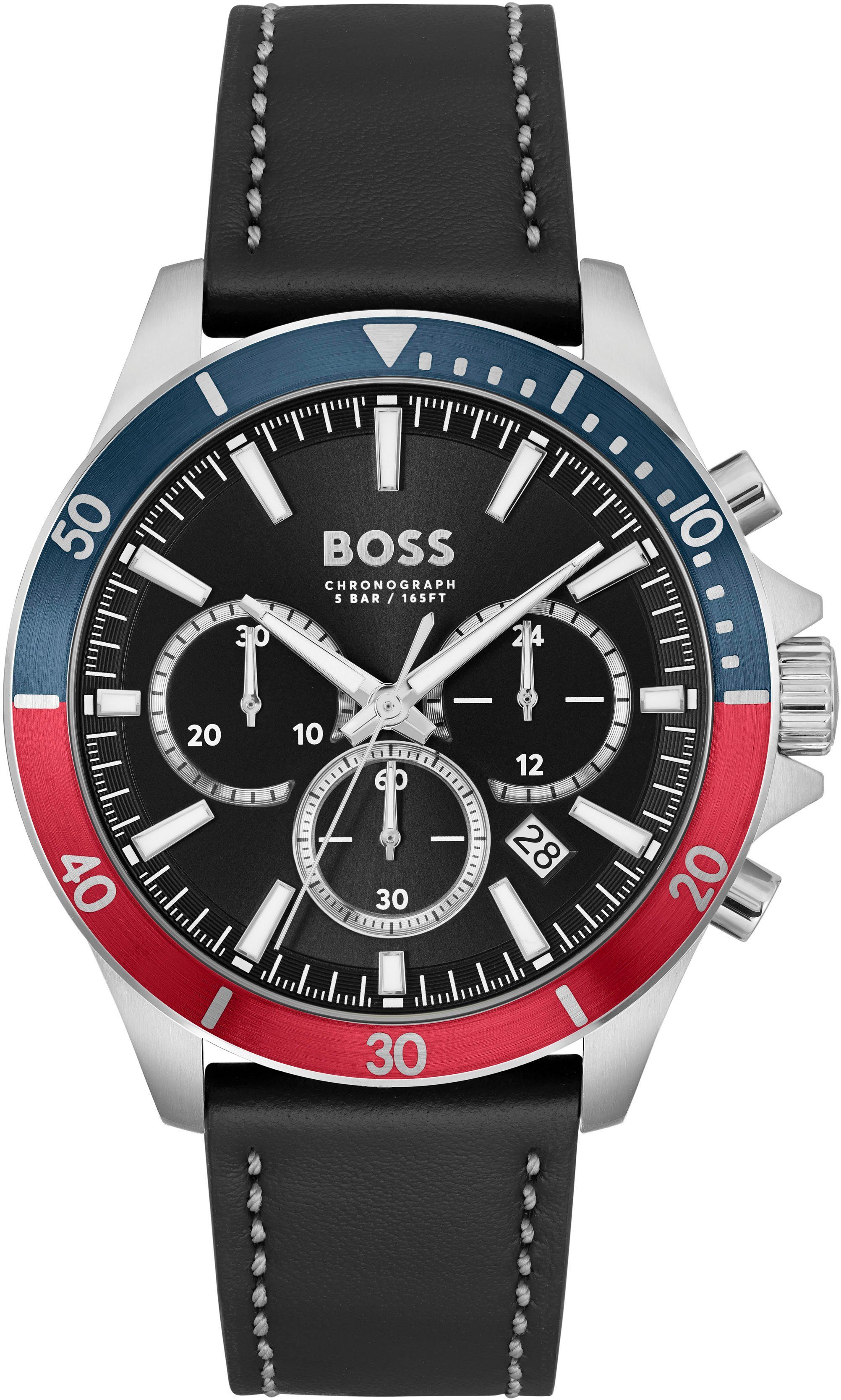 Boss Chronograaf TROPER Quartzhorloge, herenhorloge, horloge, stopwatchfunctie, roestvrijstalen band