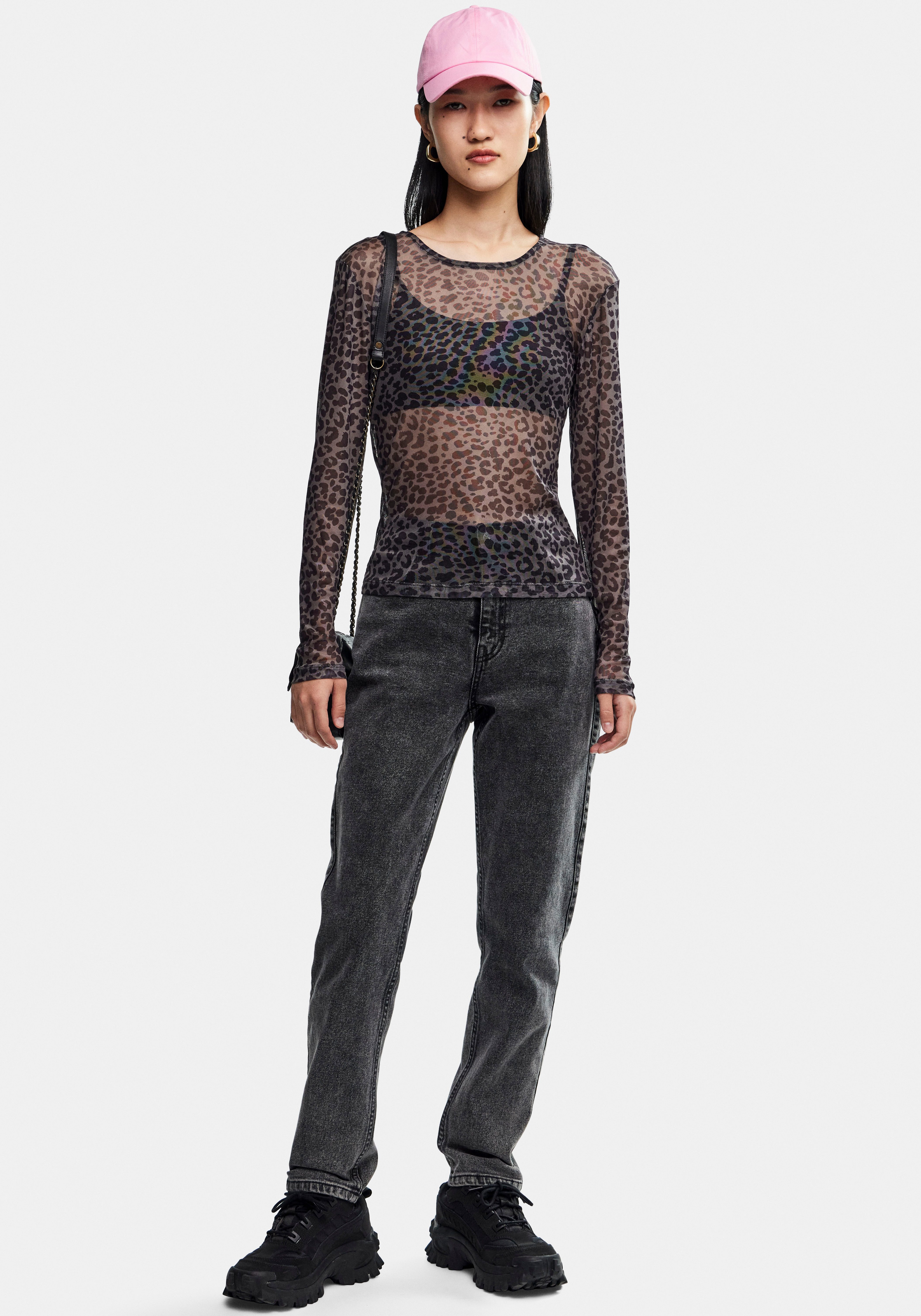 pieces Shirt met lange mouwen PCNINNI LS MESH TOP NOOS BC