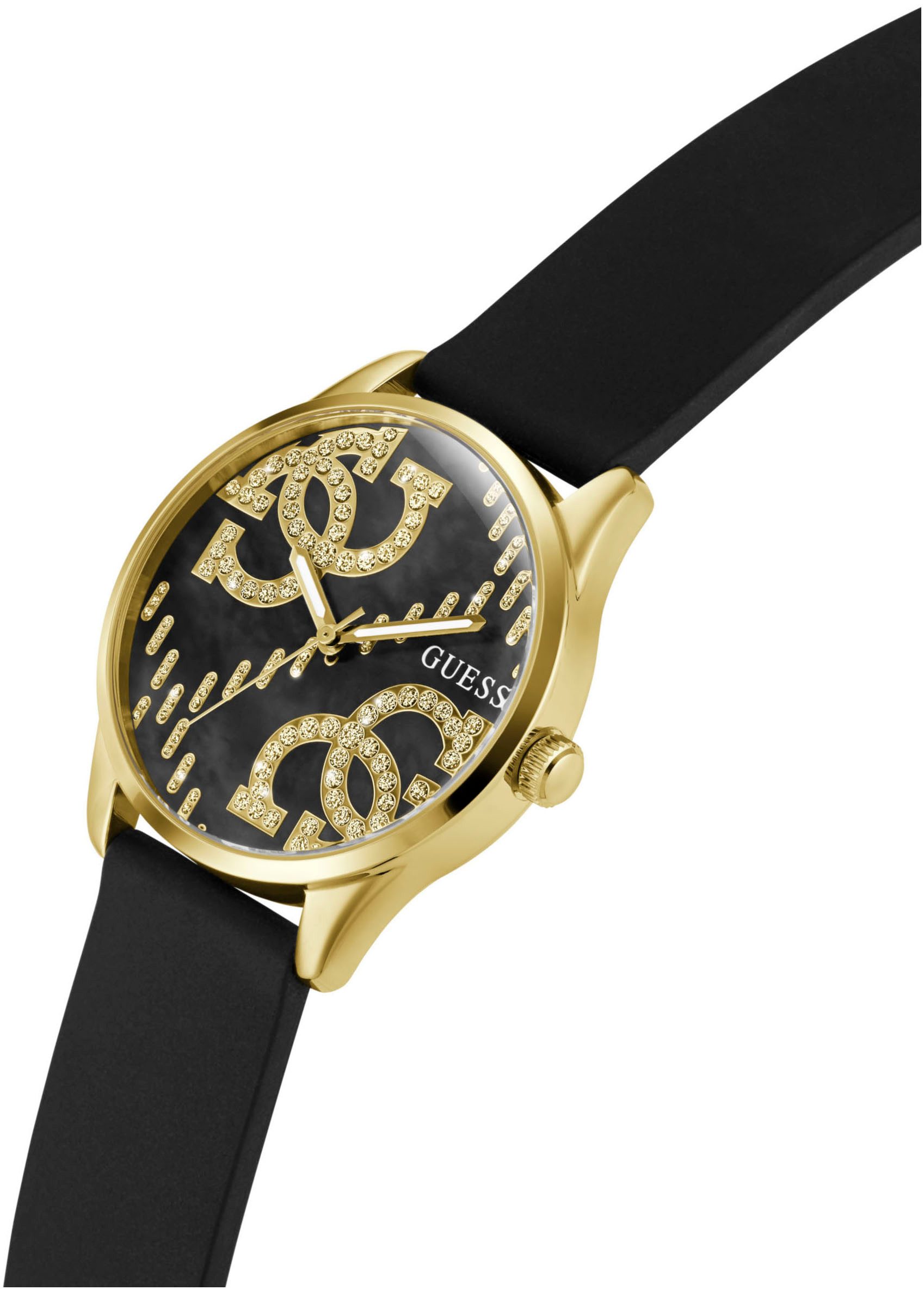 Guess Kwartshorloge G STITCH Horloge, dameshorloge, siliconen band, mineraalglas, analoog