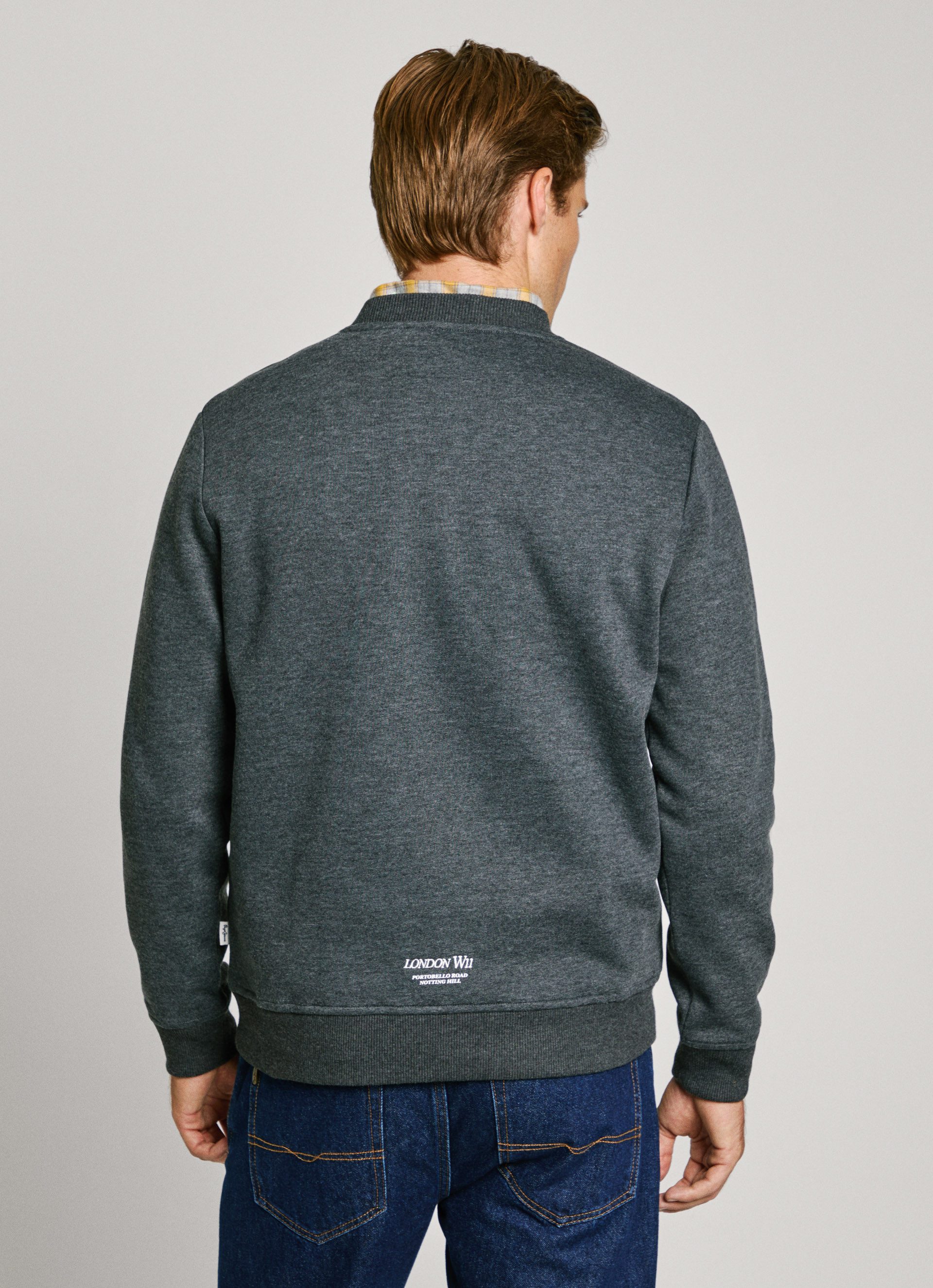 Pepe Jeans Sweatshirt DAMIAN CREW met tekstdetail op de rug