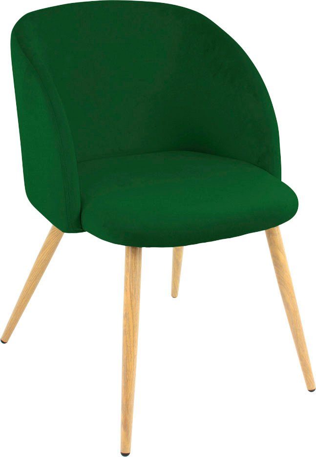 Paroli Stoel met armleuningen Dali (set van 2 of 4), met velours-overtrek en in 2 framekleuren (set)
