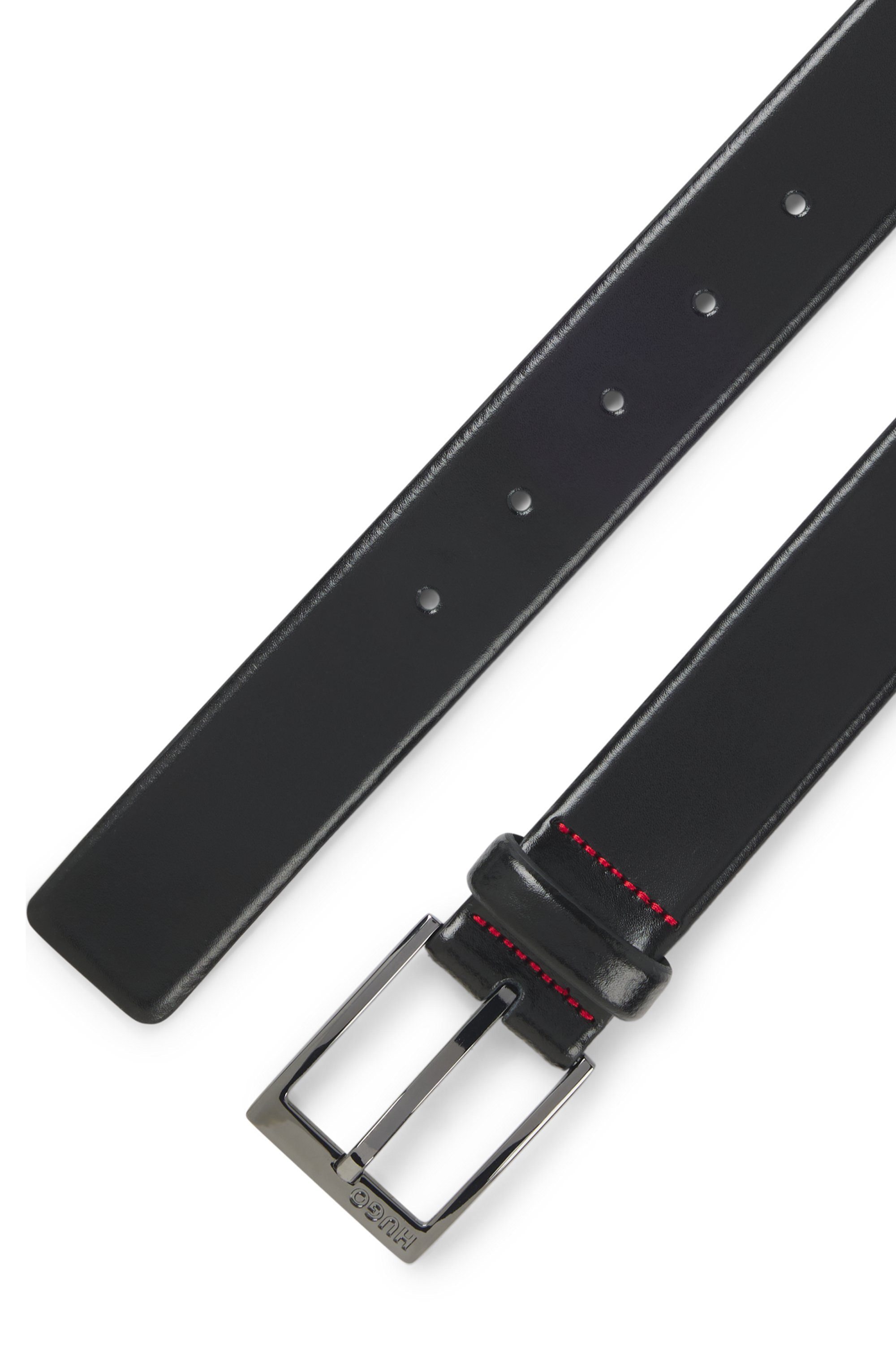 HUGO Leren riem Garney Sz35