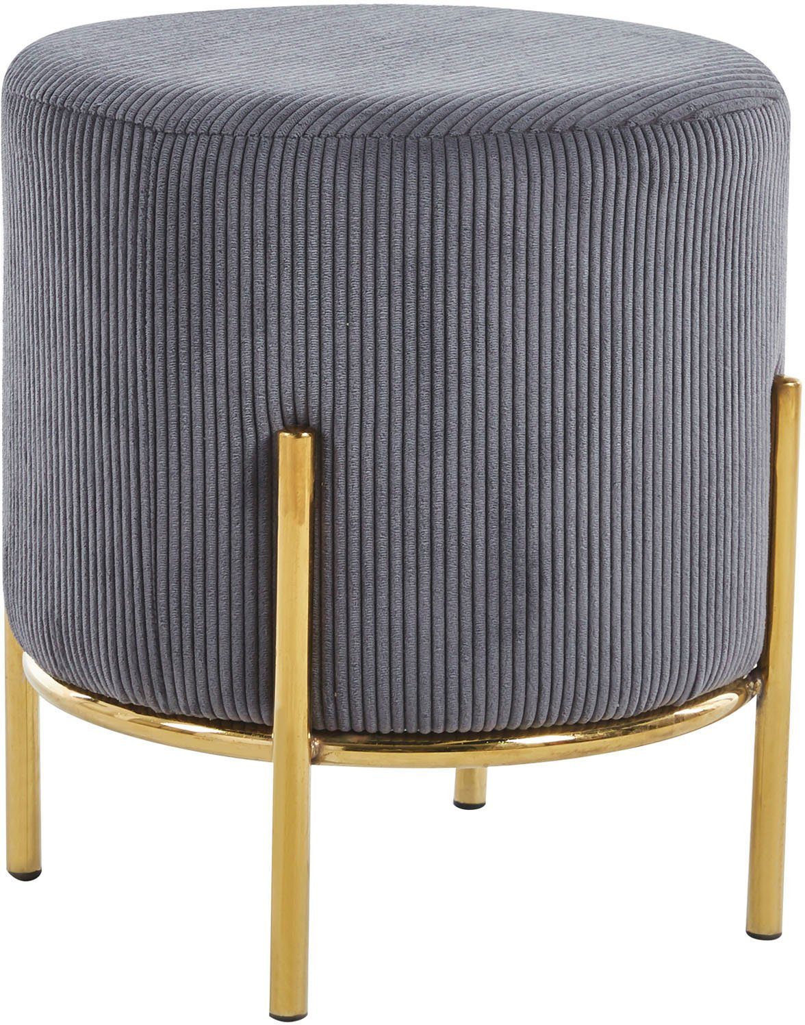 SalesFever Hocker met designframe van goudkleurig metaal