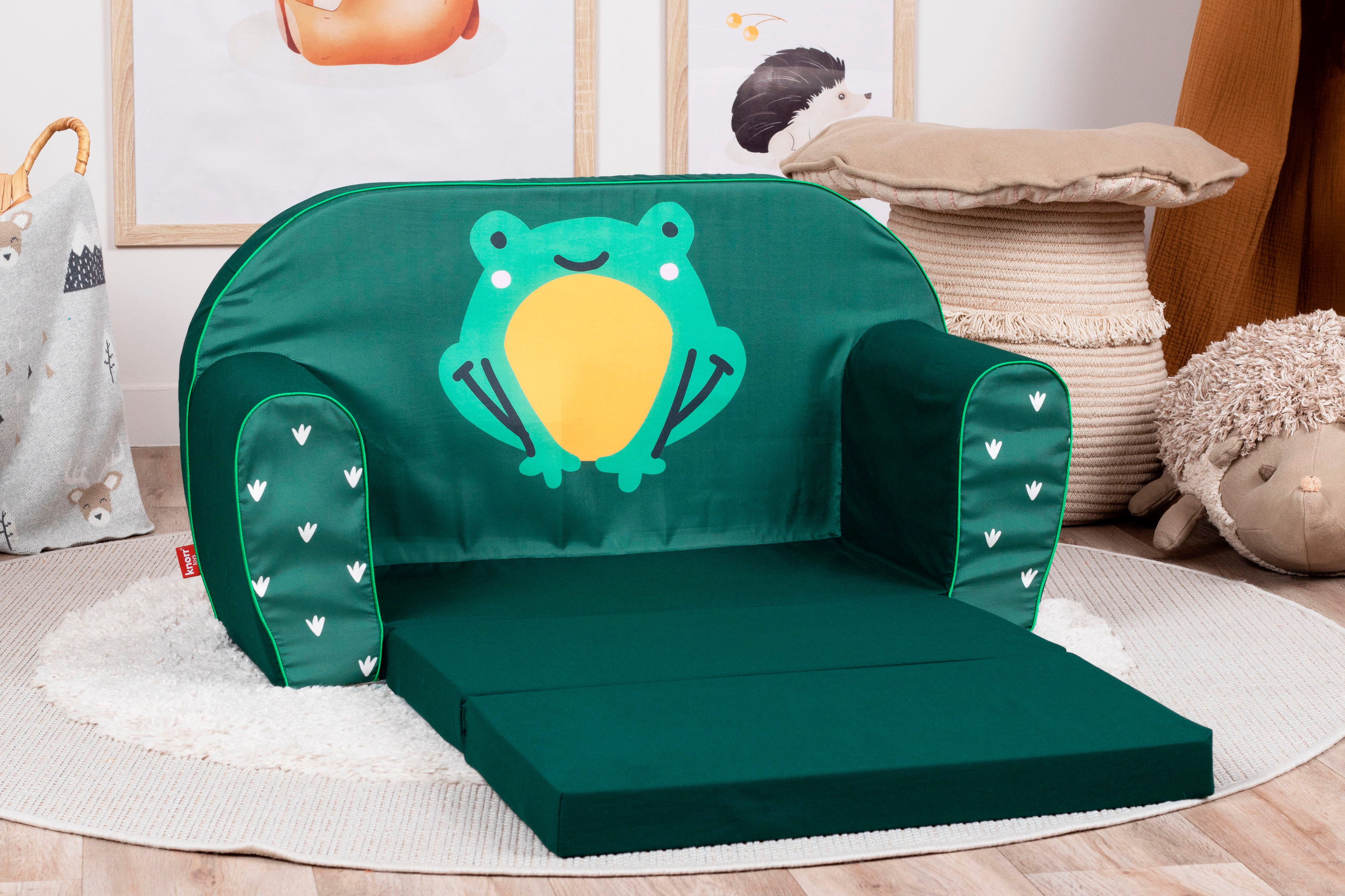 Knorrtoys® Bank Green frog voor kinderen, made in europe