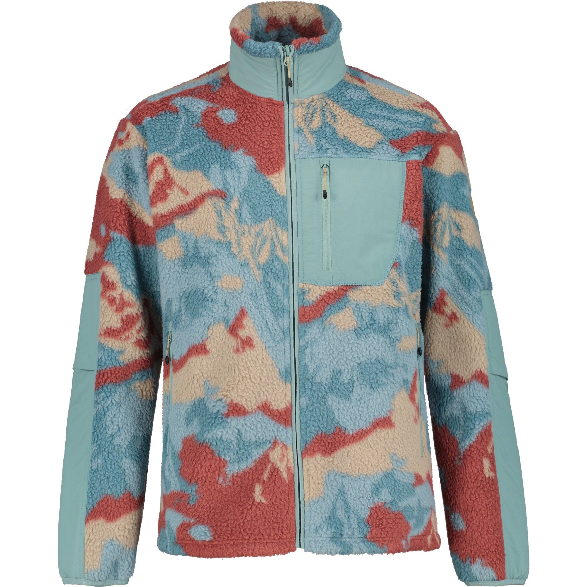 Icepeak Fleece-shirt H PRINT FLEECEJACKE MEMPHIS met contrasterende logo-patch op de bovenarm