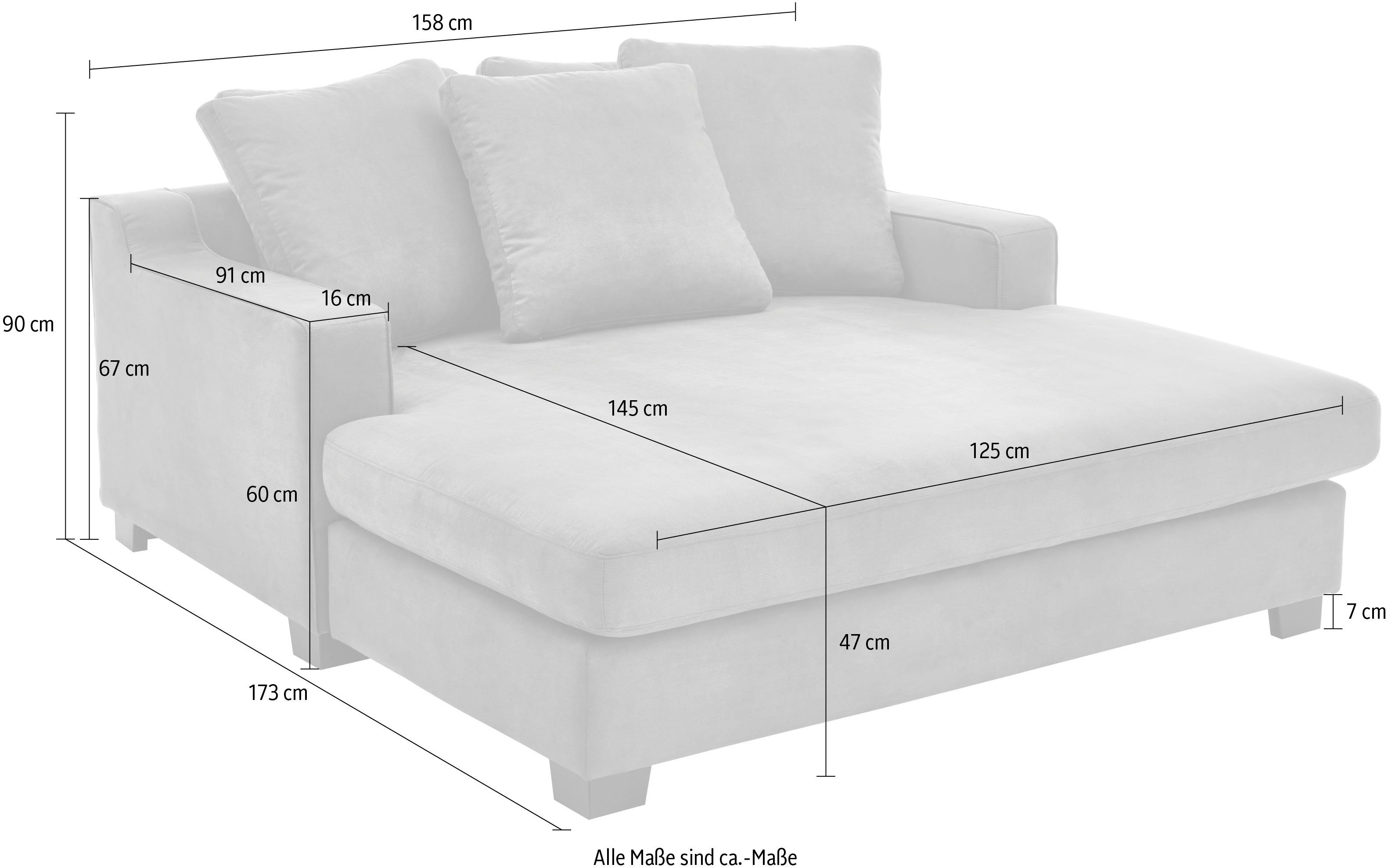 ATLANTIC home collection XXL-fauteuil Nobel Megafauteuil, loveseat, inclusief 5 rugkussens, vrij plaatsbaar