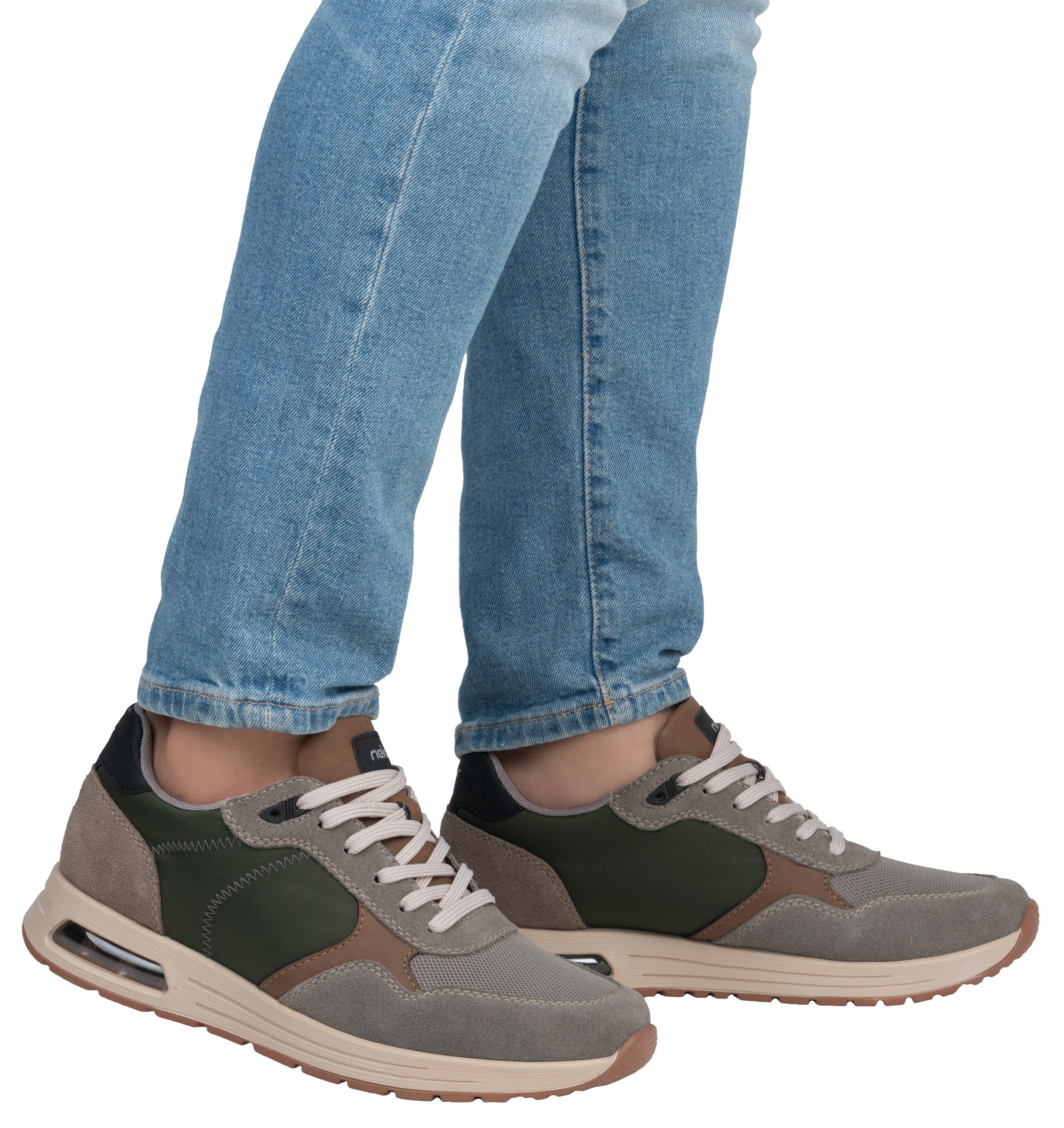 Rieker Sneakers veterschoen, lage schoen, vrijetijdsschoen met gepolsterde schachtversteviging