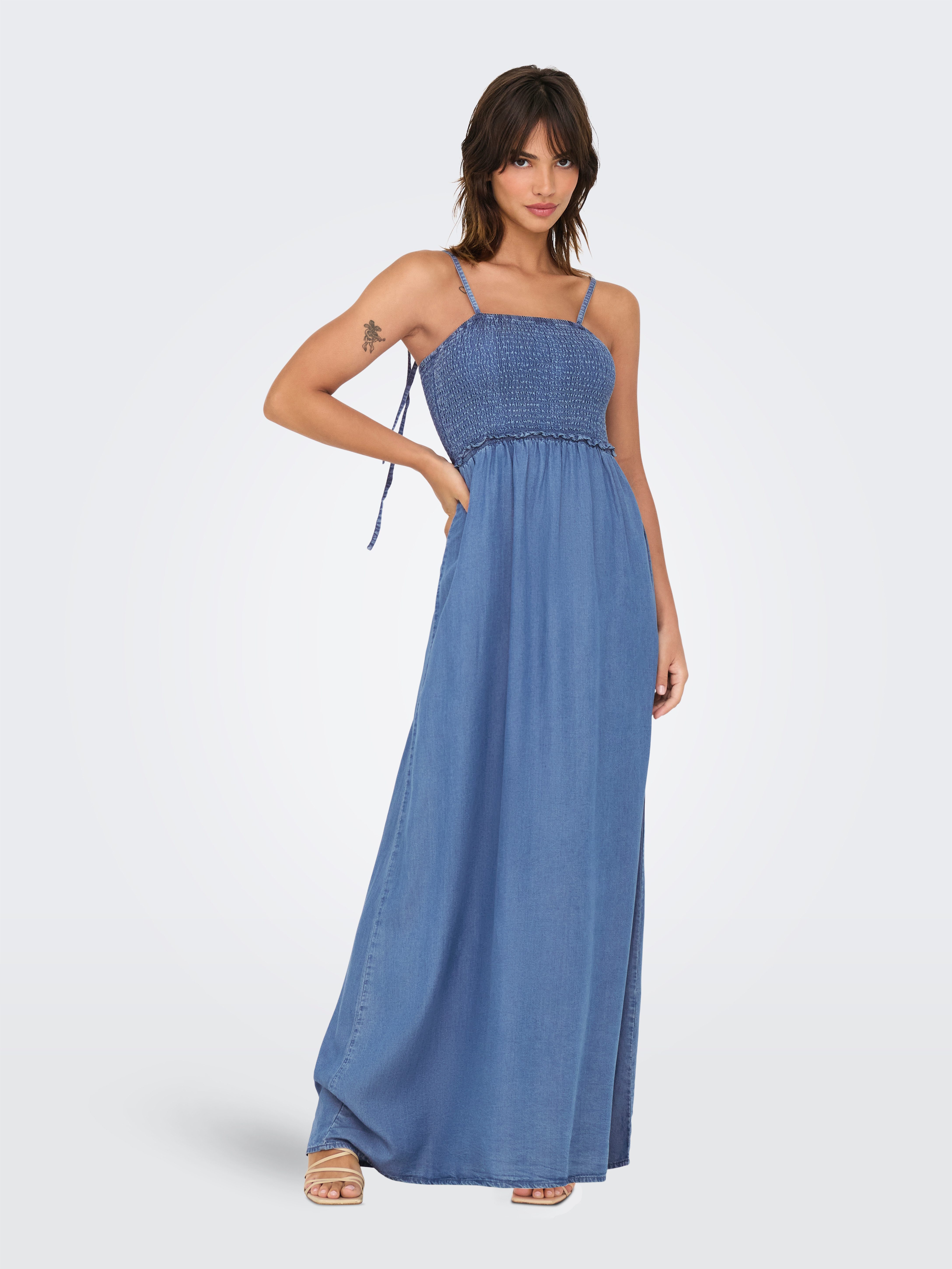 Only Maxi-jurk ONLCHARIS LIFE SMOCK MAXI DRESS WVN