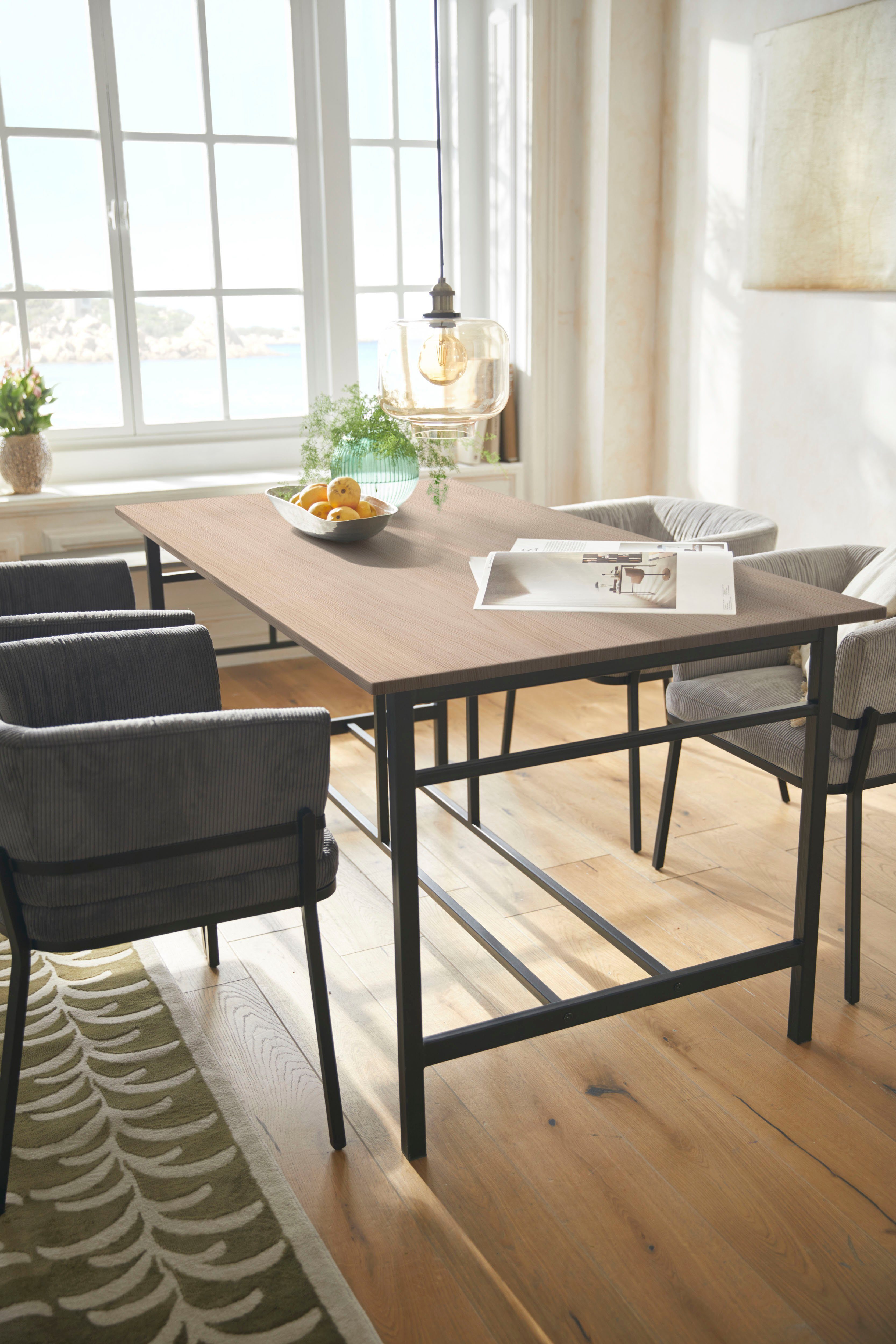 Home affaire Eettafel Sare met echt houtfineer van eiken