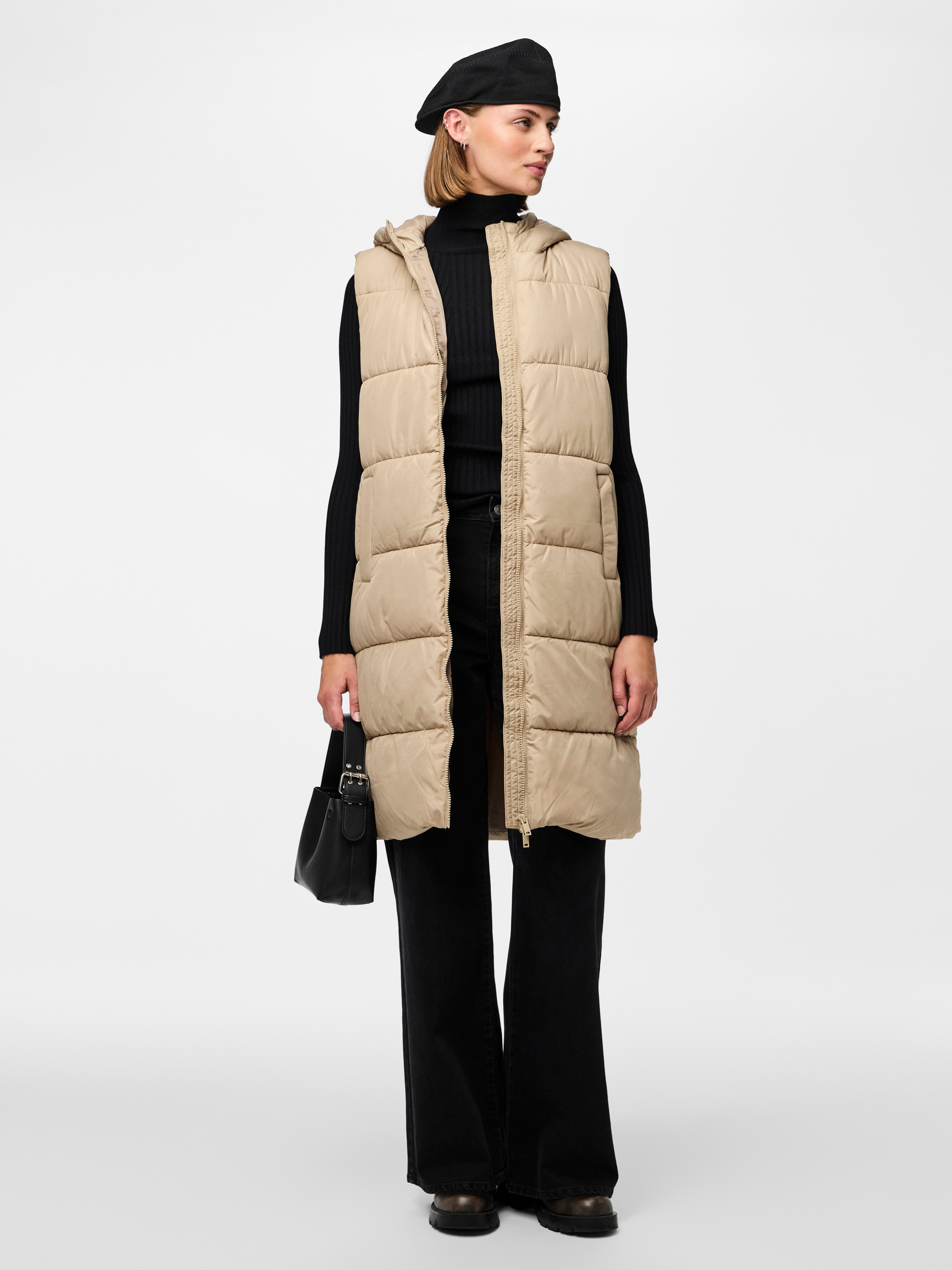 pieces Bodywarmer PCBEE NEW LONG PUFFER VEST NOOS BC