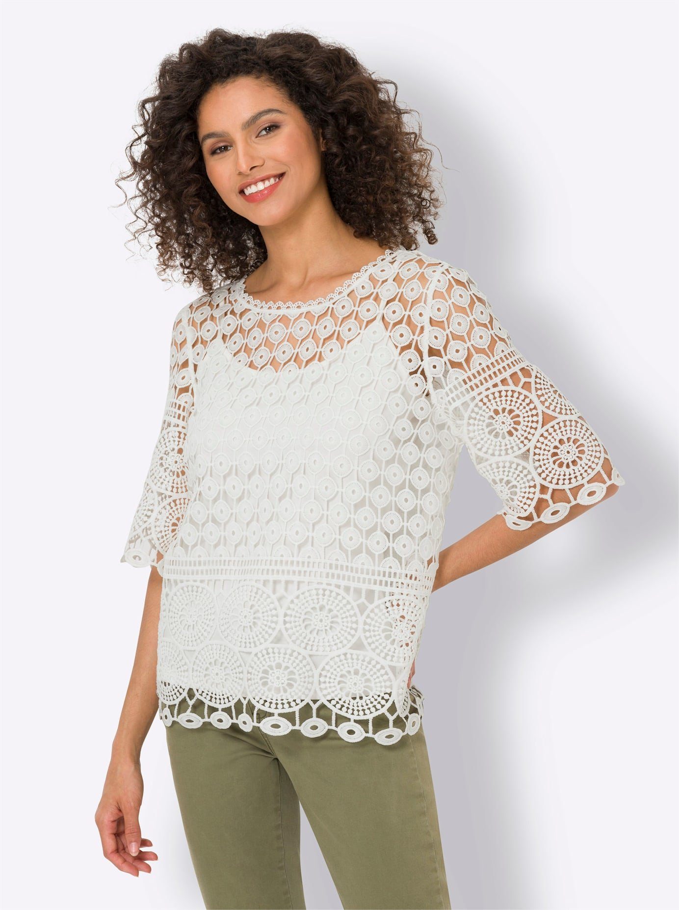 heine Kanten Shirt (1-delig)