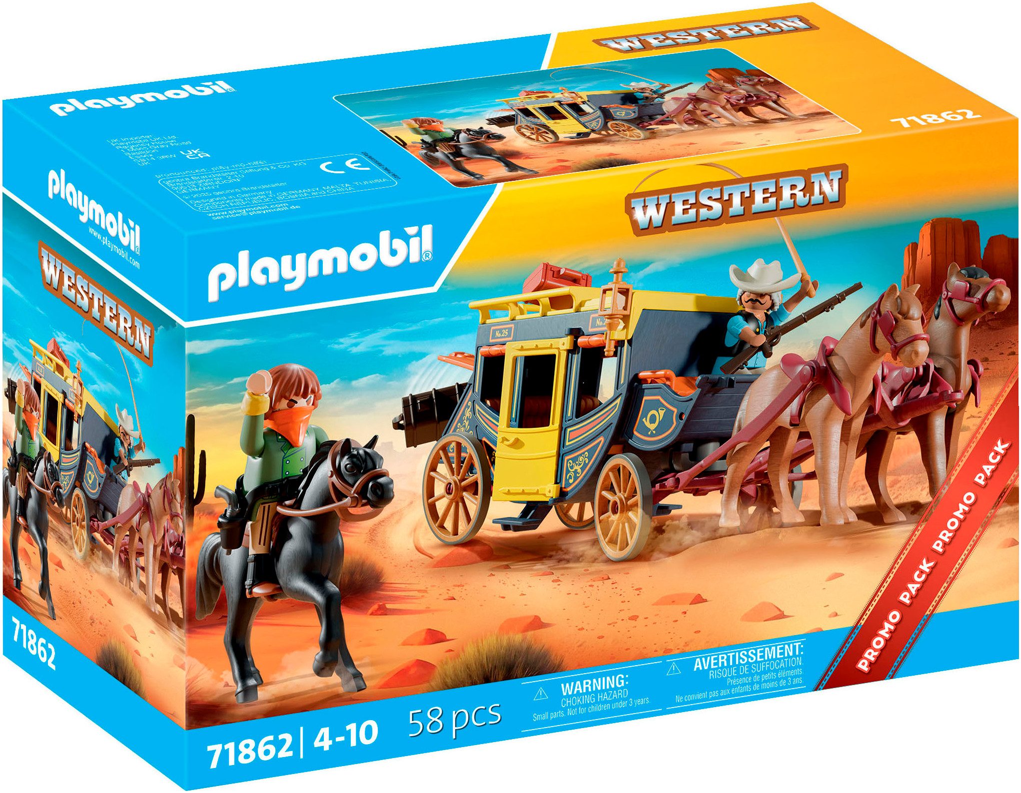 Playmobil® Constructie-speelset Postkutschenüberfall im Wilden Westen (71862), History (58-delig)