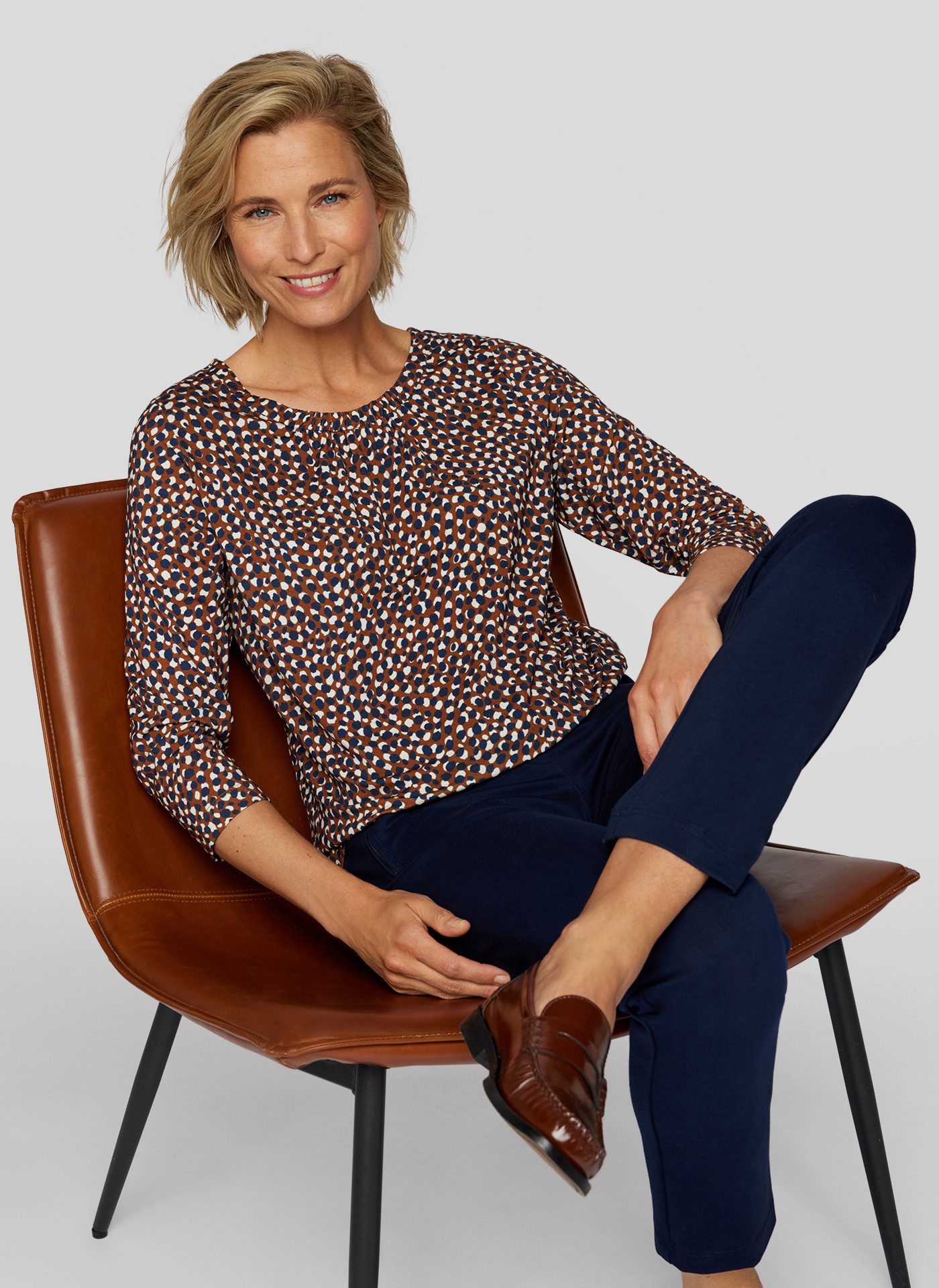 Rabe Shirt met 3/4 mouwen met all-over motief