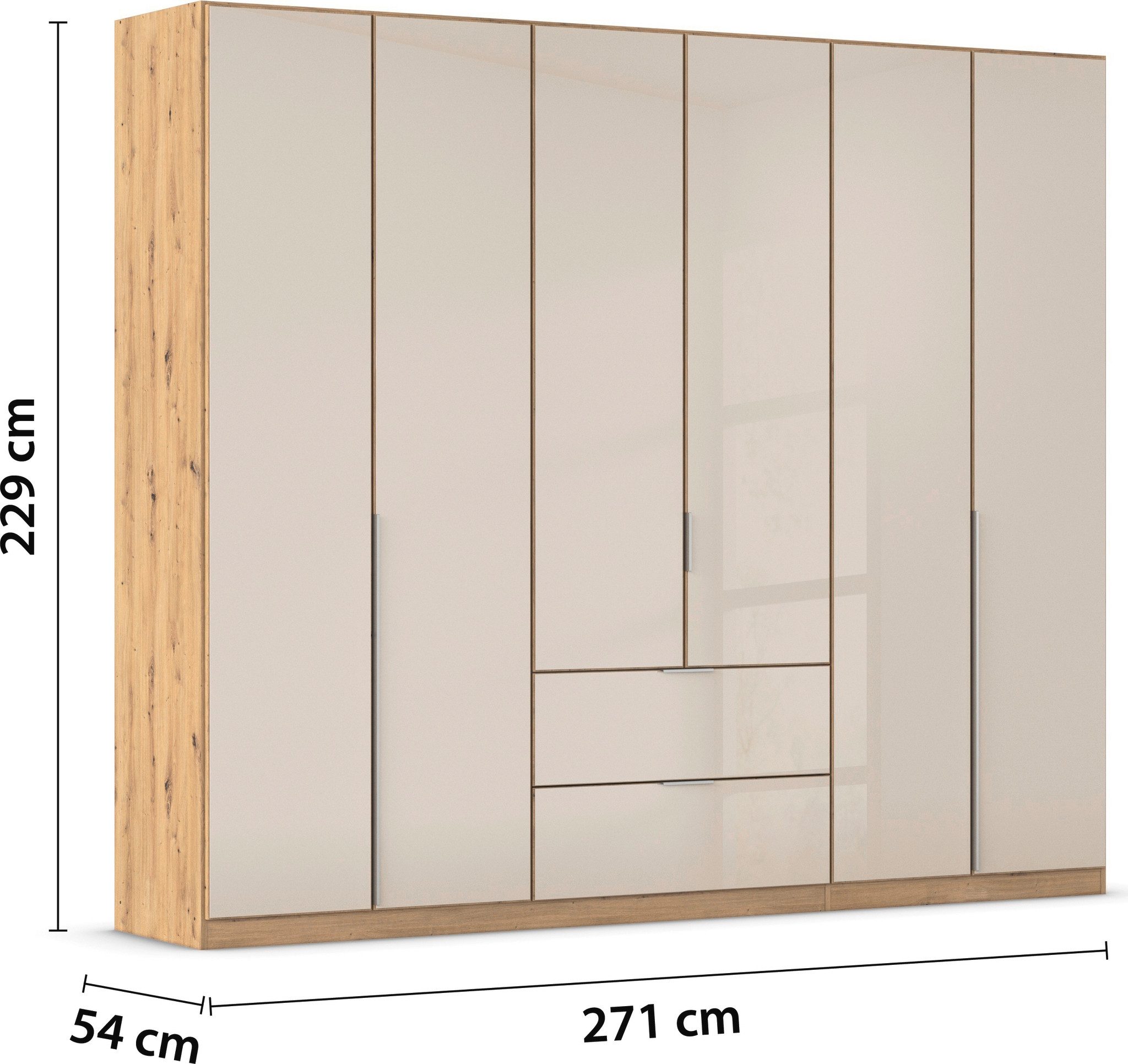 rauch Draaideurkast Kledingkasten kast garderobe AGORDO met glazen front