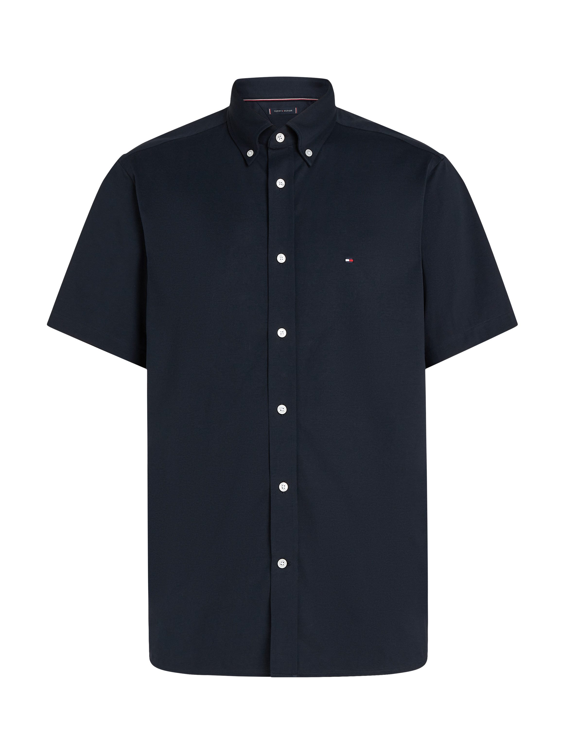 Tommy Hilfiger Overhemd met korte mouwen PERFORMANCE KNIT SOLID SS SHIRT