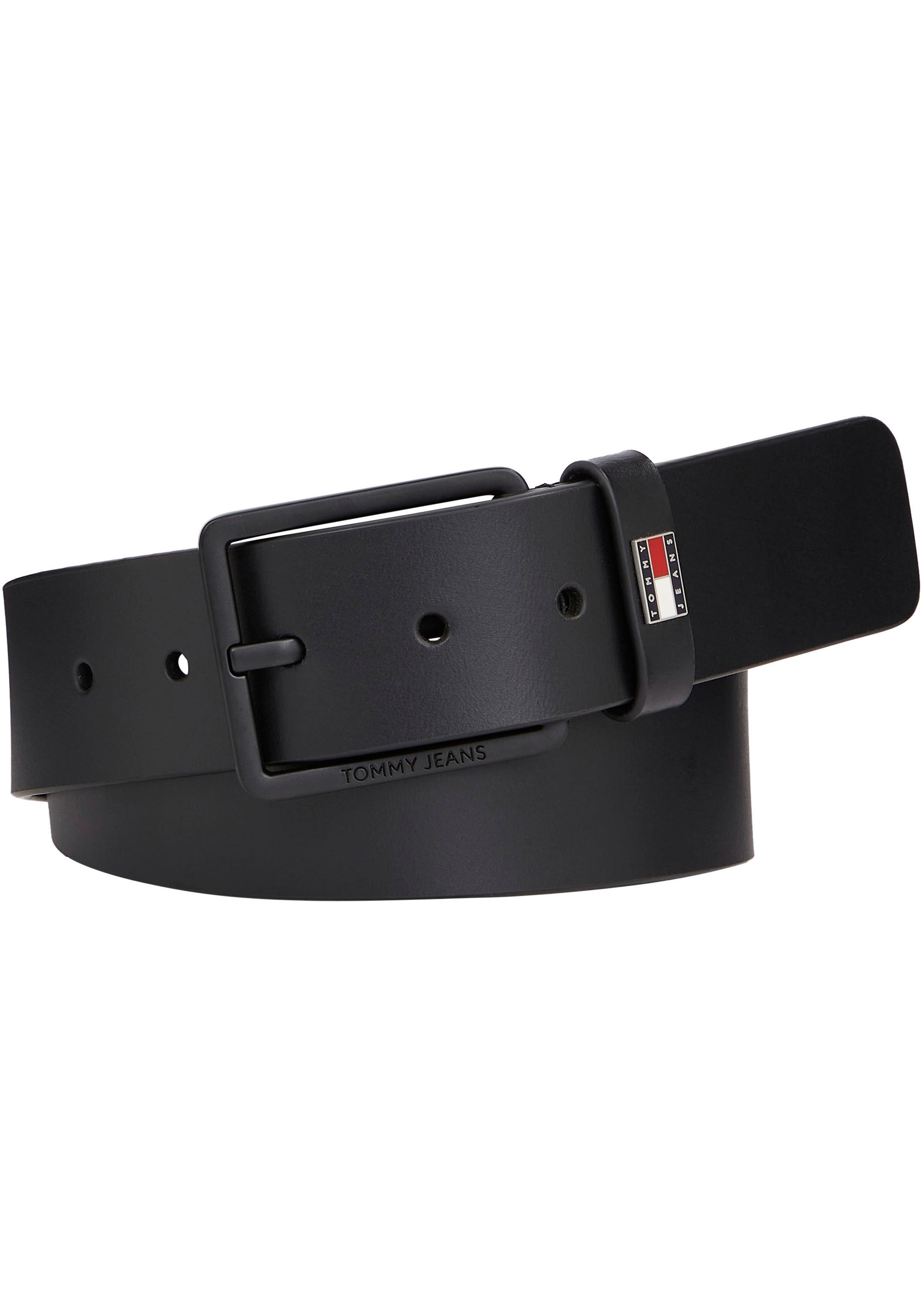 TOMMY JEANS Leren riem TJM Flag Leather 4.0 cm met logo-opschrift