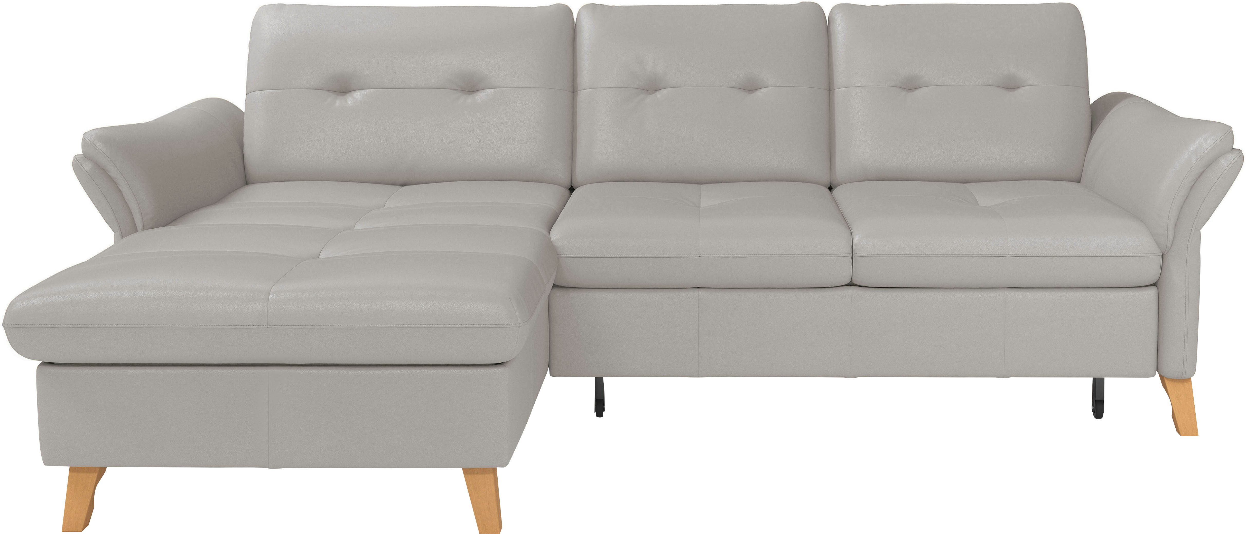 sit&more Hoekbank Göteborg Zitdiepteverstelling en binnenvering, naar keuze met slaapfunctie grijs, hoekbanken, Breedte ligoppervlak: 133 cm, Lengte