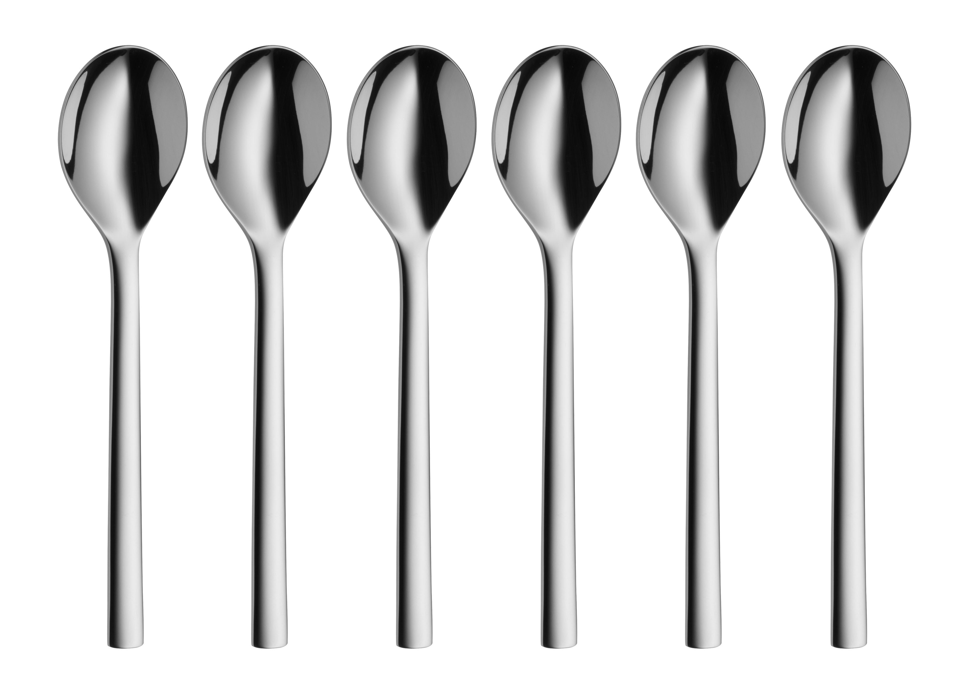 WMF Koffielepel Nuova, lepel-set 13,5 cm, cromargan® roestvrij staal 18/10, vaatwasmachinebestendig (set, 6-delig)