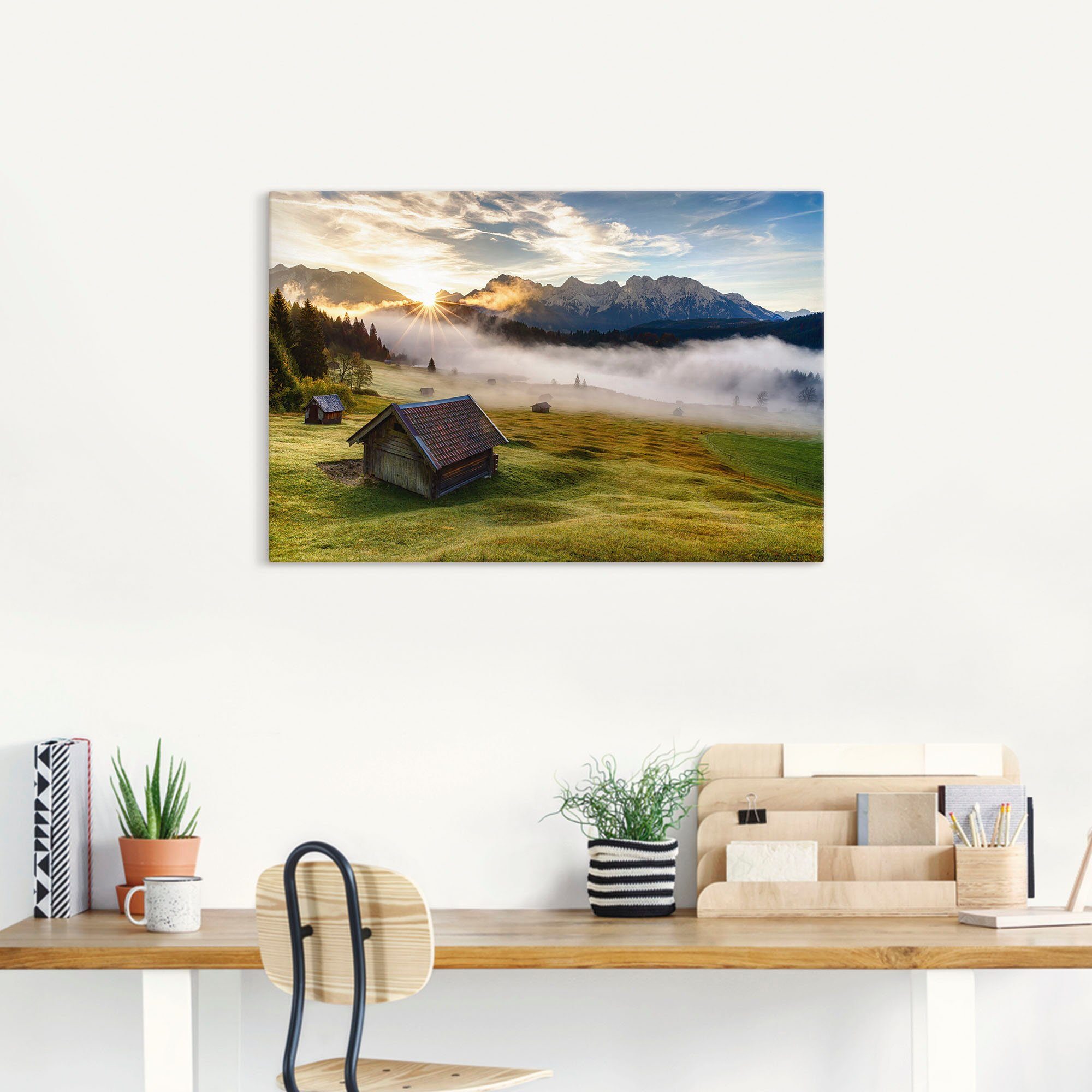 Artland Artprint Herfst in Beieren als artprint van aluminium, artprint op linnen, muursticker, verschillende maten