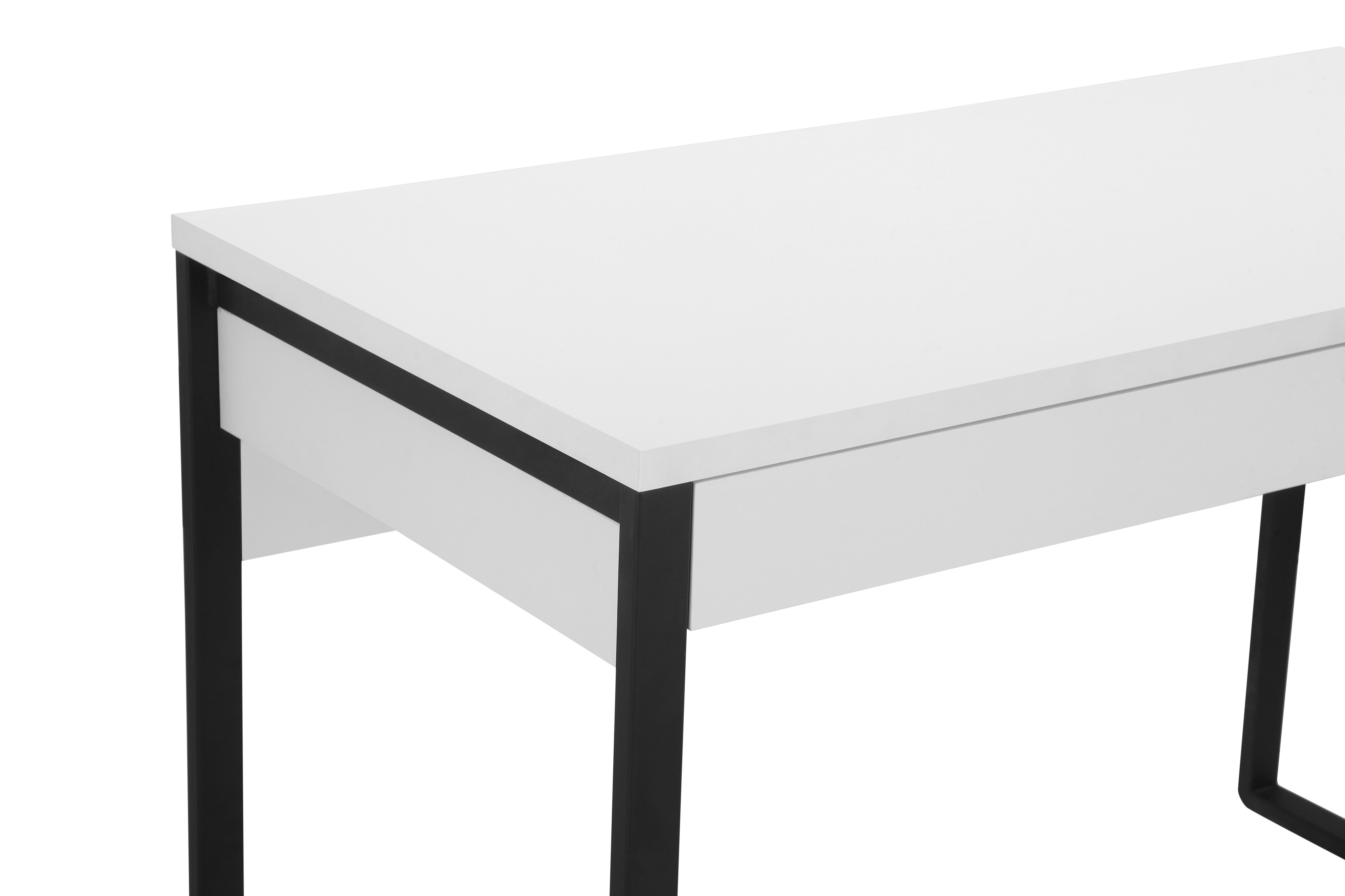 Places of Style Bureau Moid, Computertafel in modern design, Breedte 120/140/160 cm, met metalen poten & lade