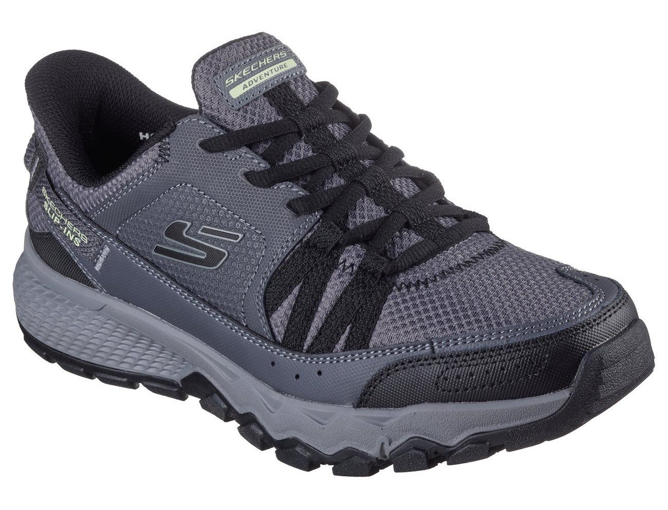 Skechers Slip-on sneakers DYNAMITE AT , trekking schoen, vrijetijdsschoen met robuuste loopzool heren lage sneakers maat 40 grijs