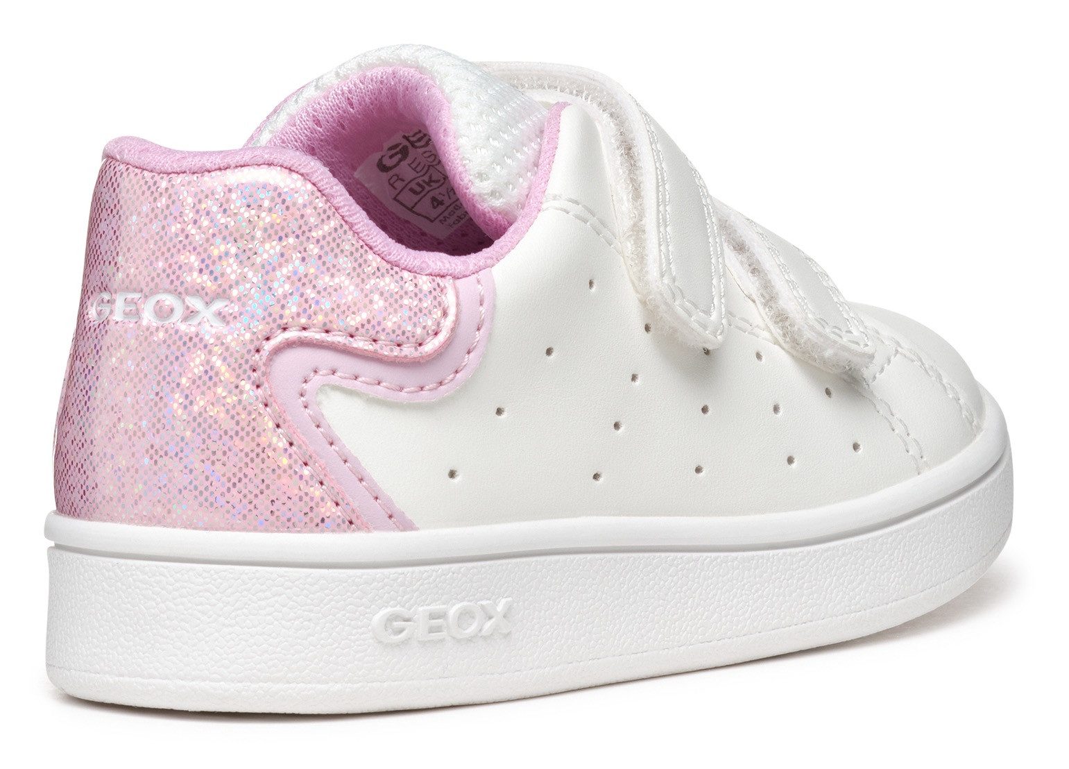 Geox Sneakers B ECLYPER GIRL , retro sneaker, klittenbandschoen met kleurrijke glinsterende hiel