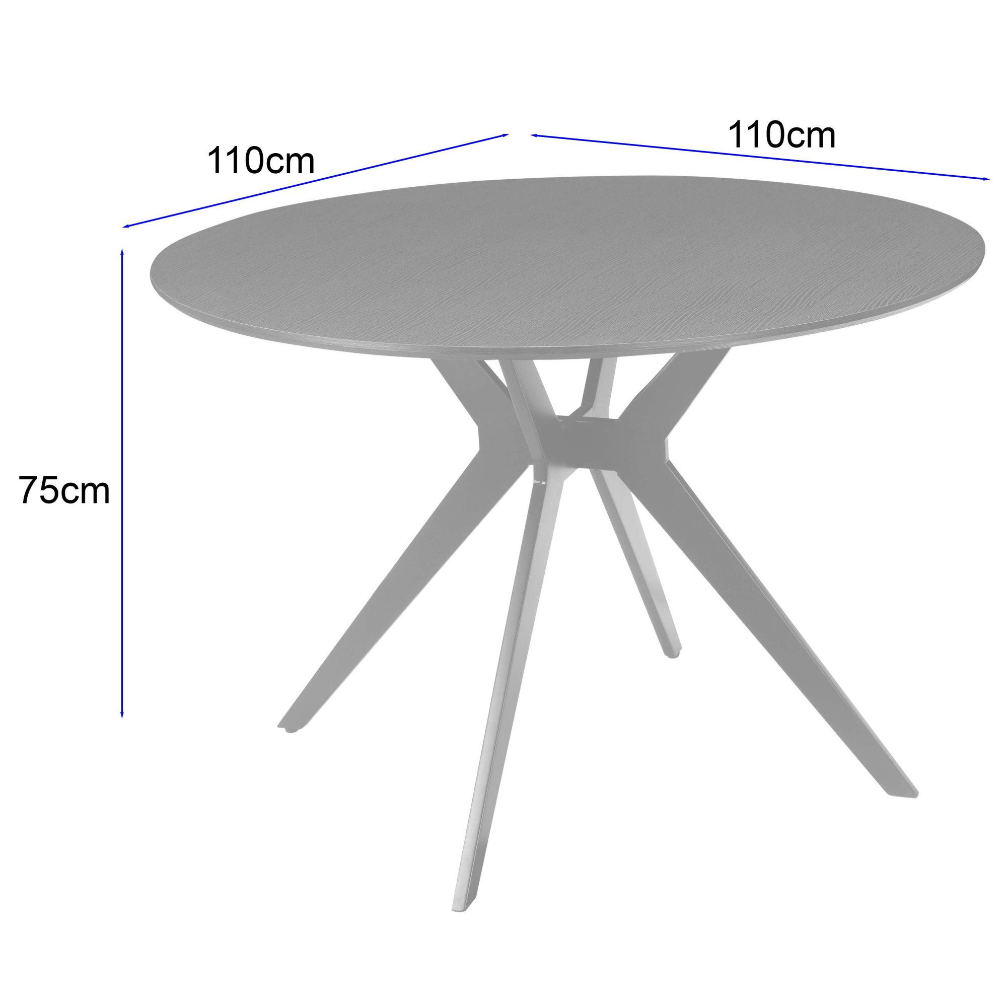 Home affaire Eettafel La Roche Frame van metaal, voelbare structuur, hoogte 75 cm
