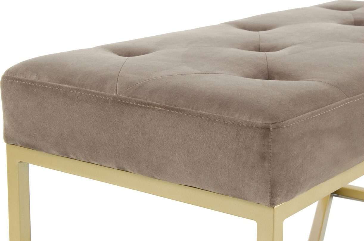 Kayoom Zitbank Diaz 125, Elegante uitstraling door goudkleurig frame, biedt meerdere zitplaatsen (1 stuk)
