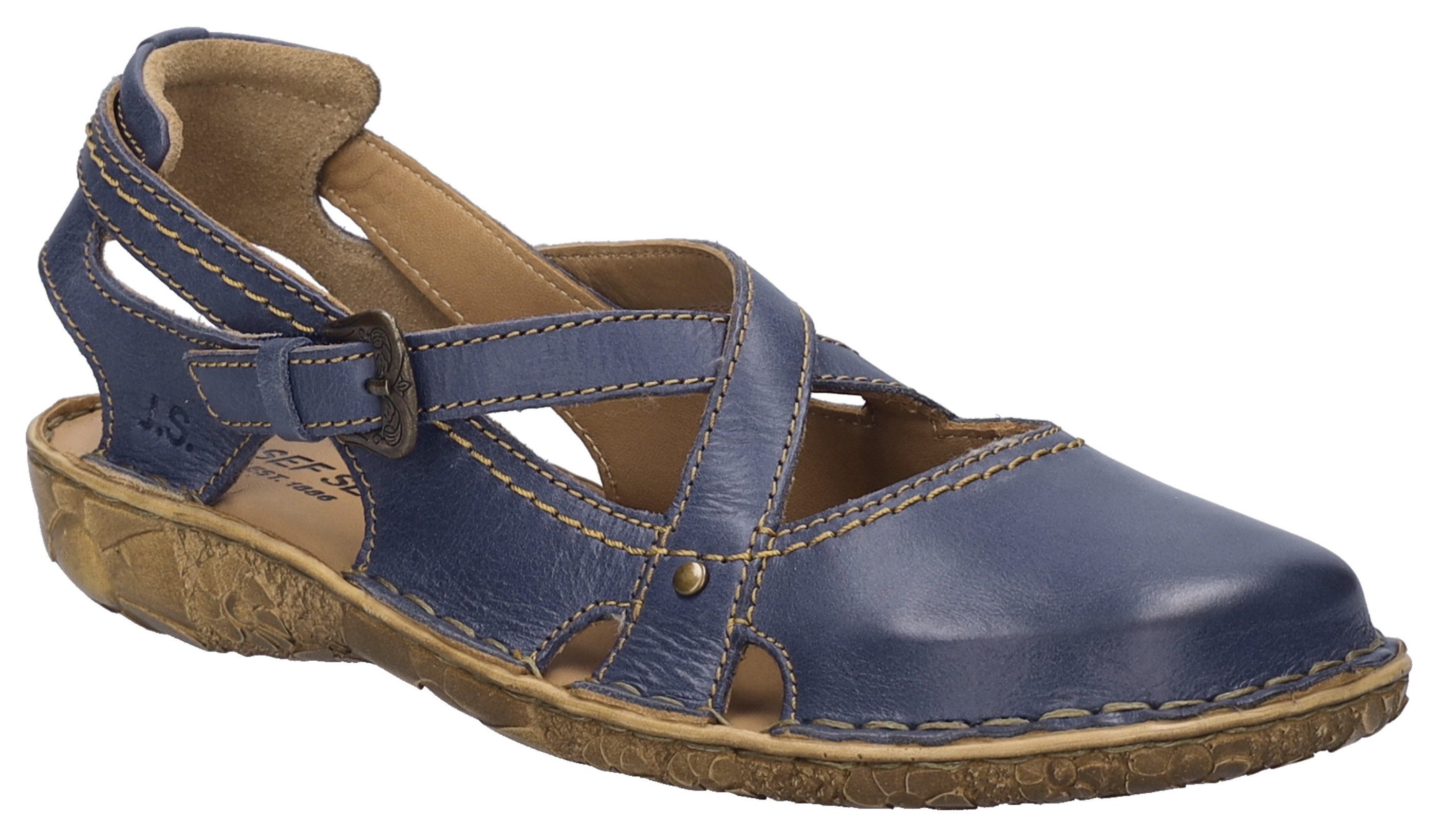 Josef Seibel Sandalen Rosalie 13 zomerschoen, sandaal, bandjes sandaal, in used-look dames sportieve sandalen maat 45 blauw