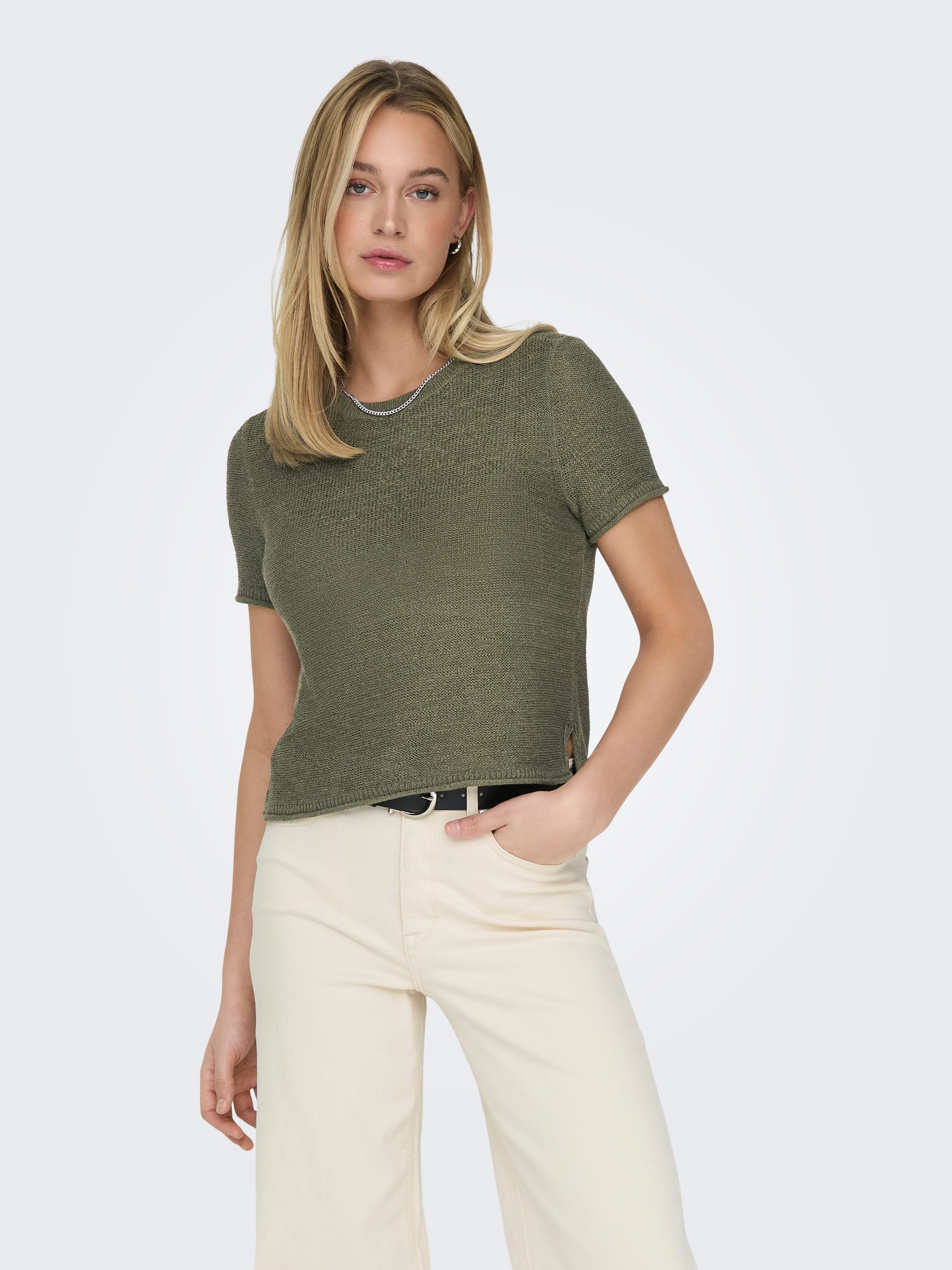 Only Trui met korte mouwen ONLSUNNY S/S PULLOVER NOOS KNT