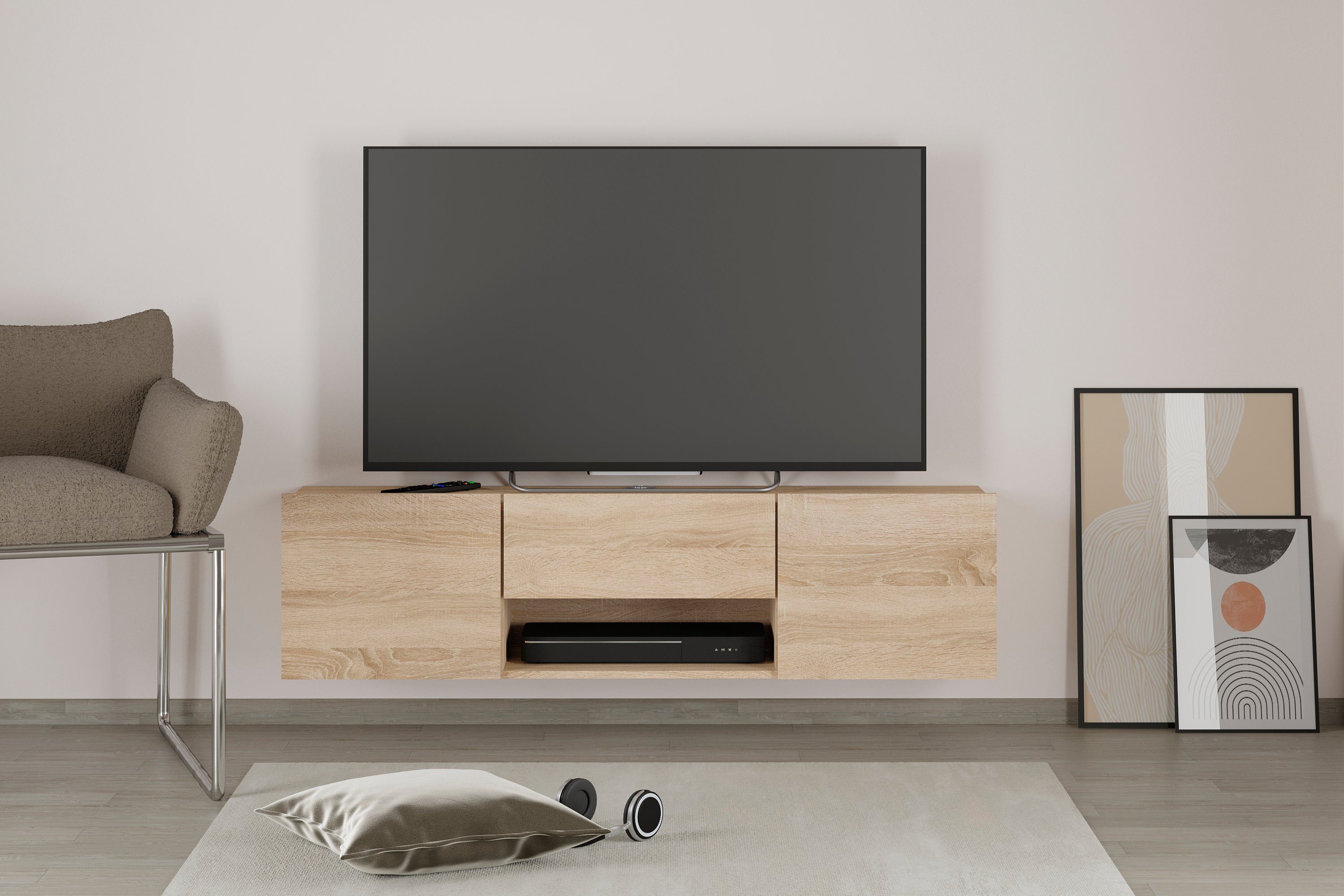 FMD Tv-meubel Brighton Breedte 140 cm