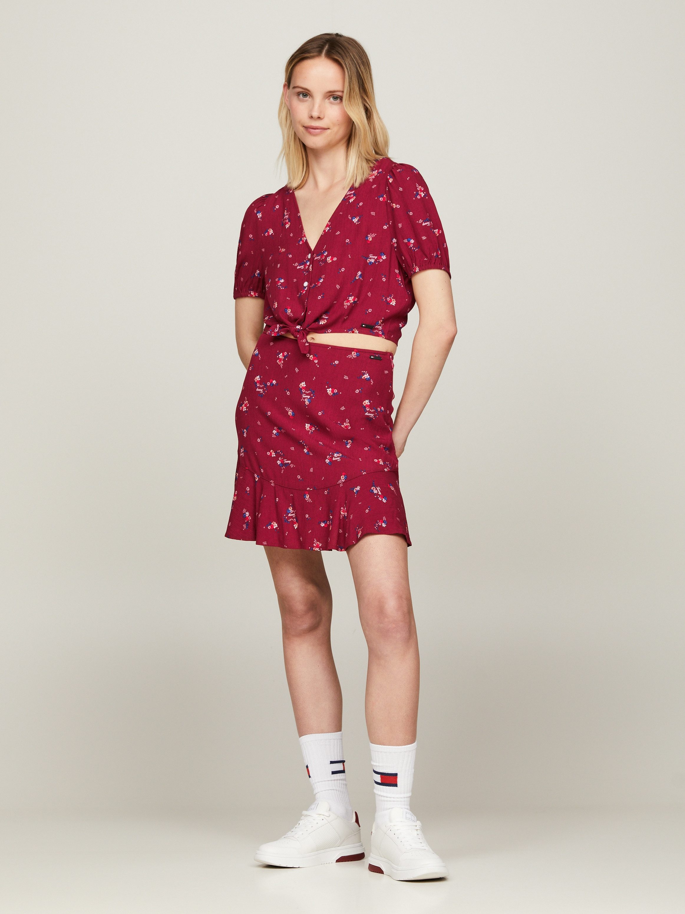 TOMMY JEANS Minirok TJW FLORAL TIERED MINI SKIRT