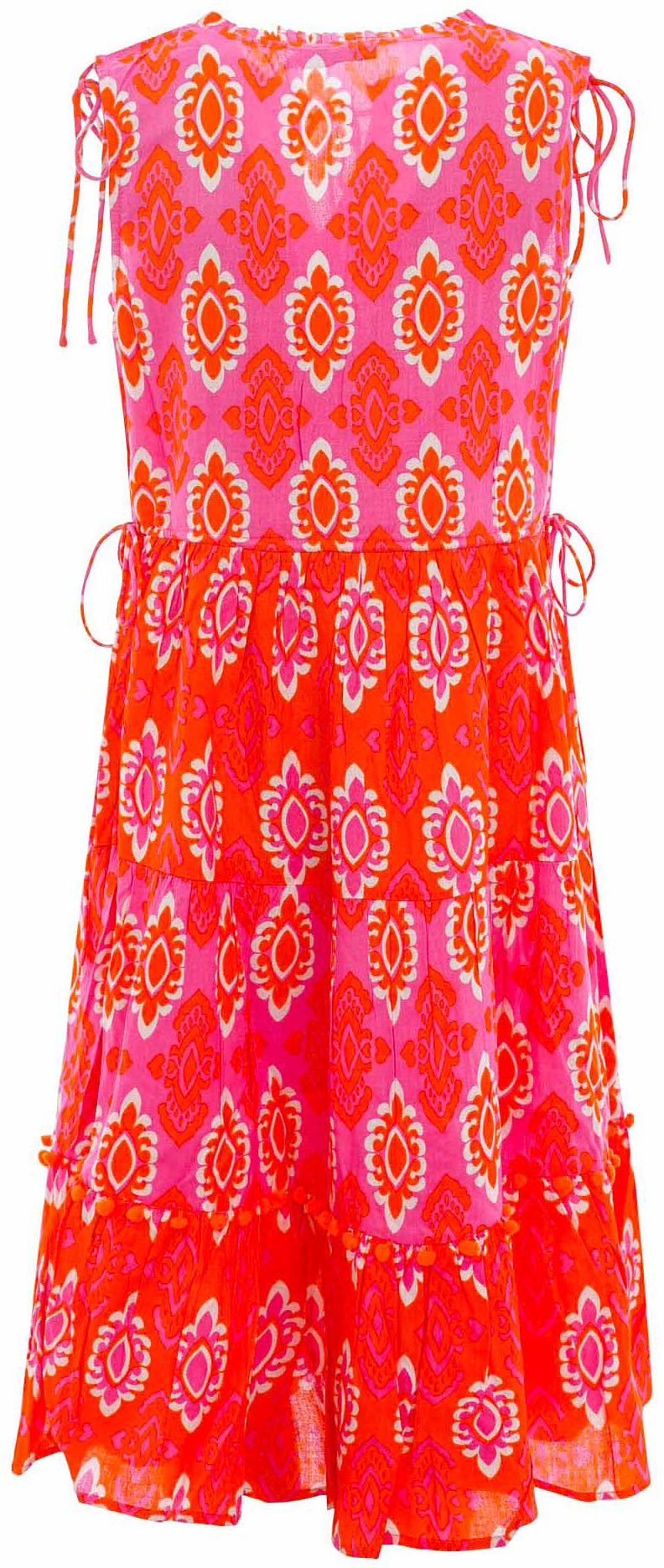 Zwillingsherz Gedessineerde jurk met banden dames jurken met print maat LXL oranje