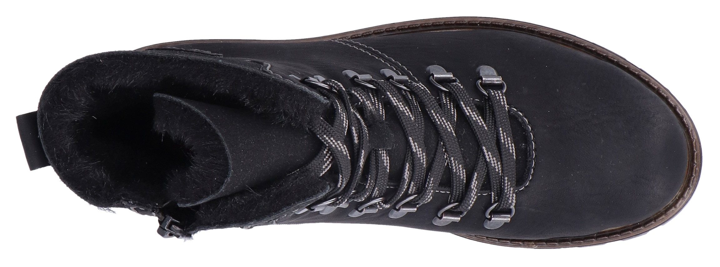 Rieker Winterlaarsjes , veterschoenen, outdoor enkellaars, bergbeklimmer-look, met warme voering