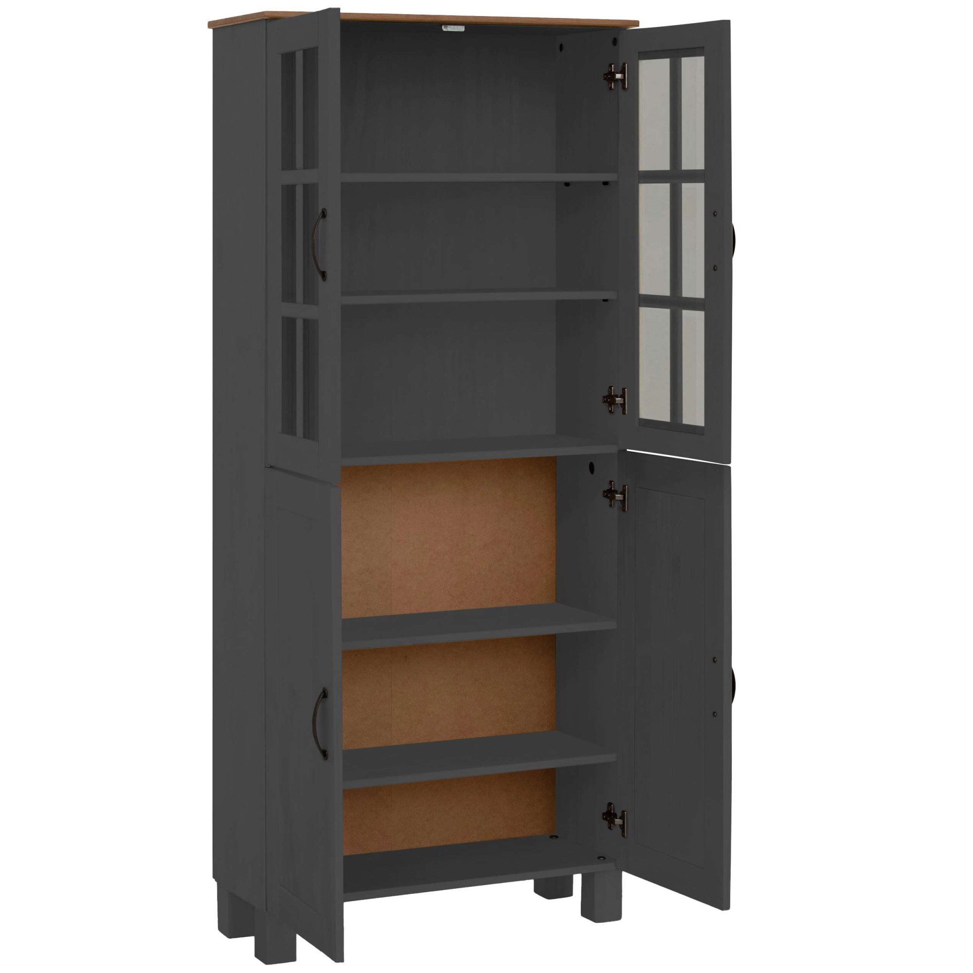 Home affaire Hoge kast Rodby Massief, FSC®-gecertificeerd hout, breedte 75 cm, hoogte 170 cm