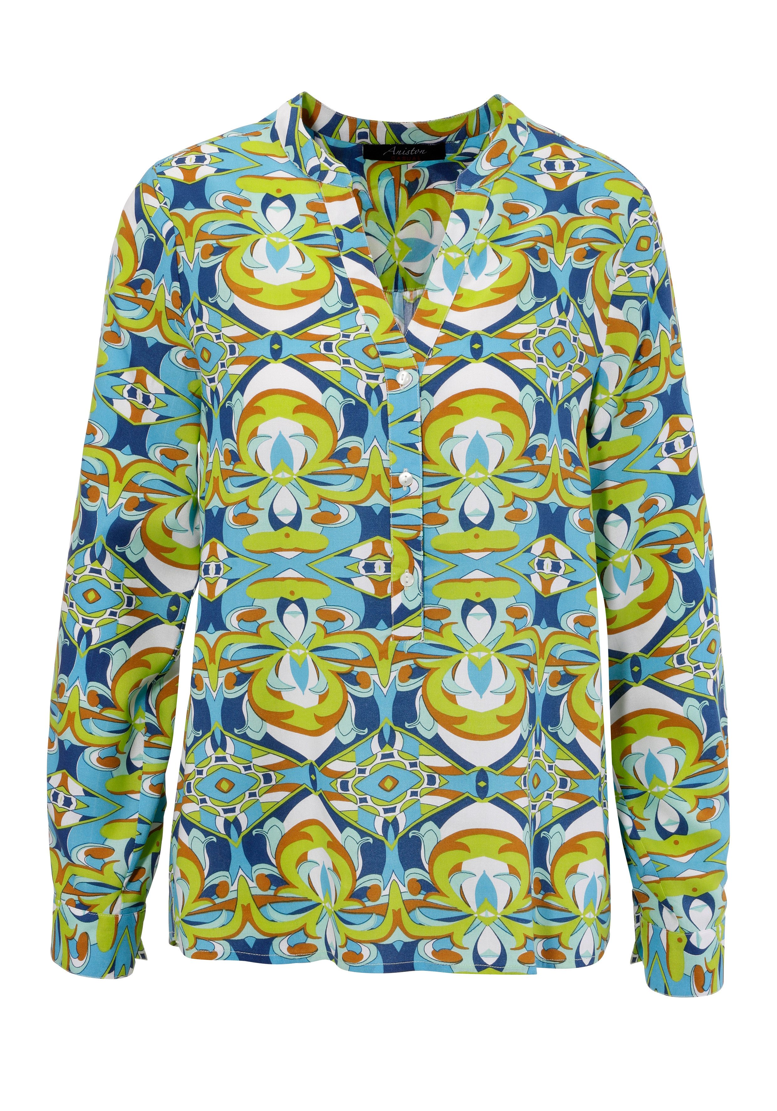 Aniston CASUAL Blouse zonder sluiting met extravagante, grafische print - nieuwe collectie