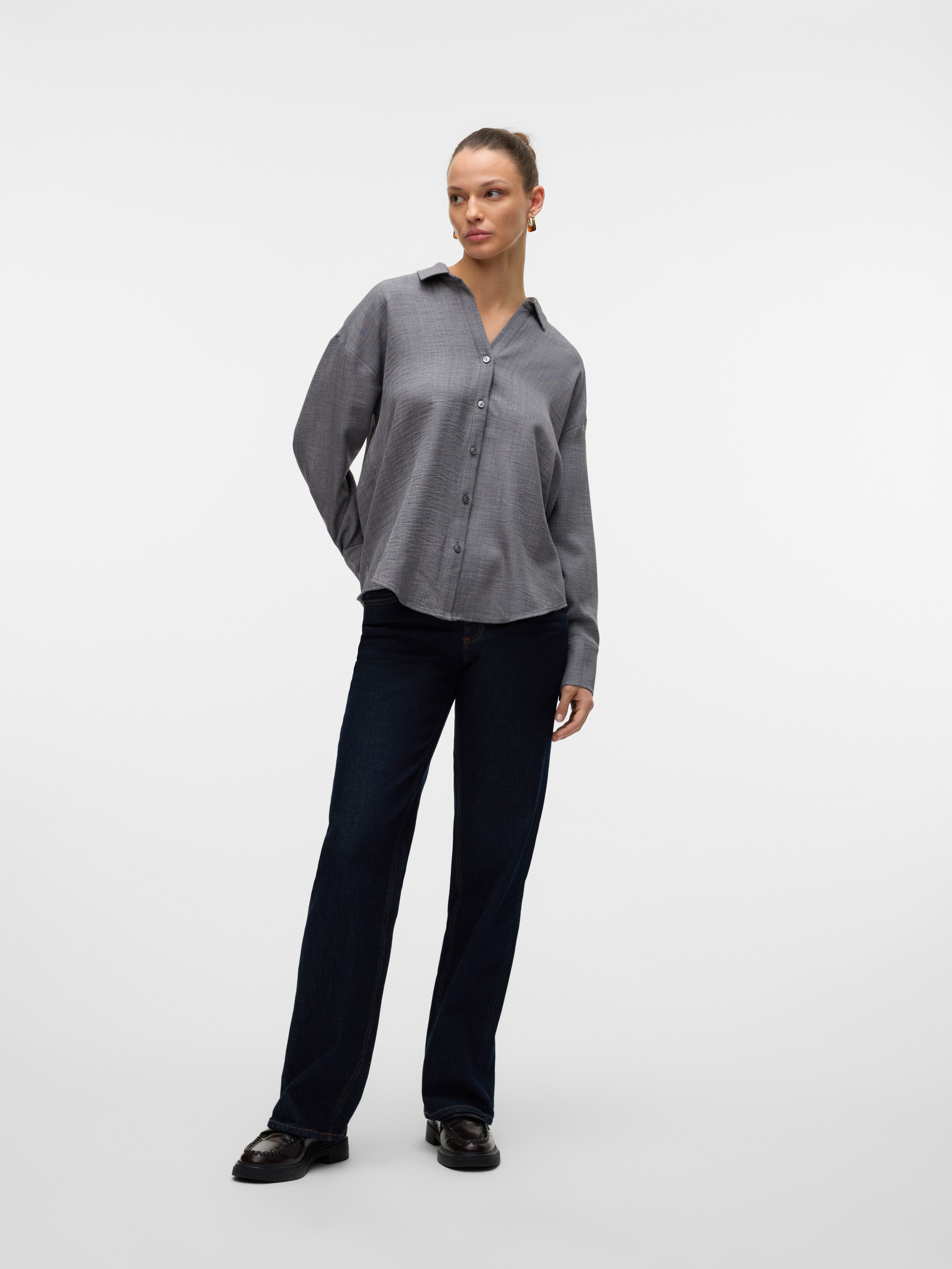 Vero Moda Blouse met lange mouwen VMMELANEY QUEENY LS SHIRT WVN NOOS