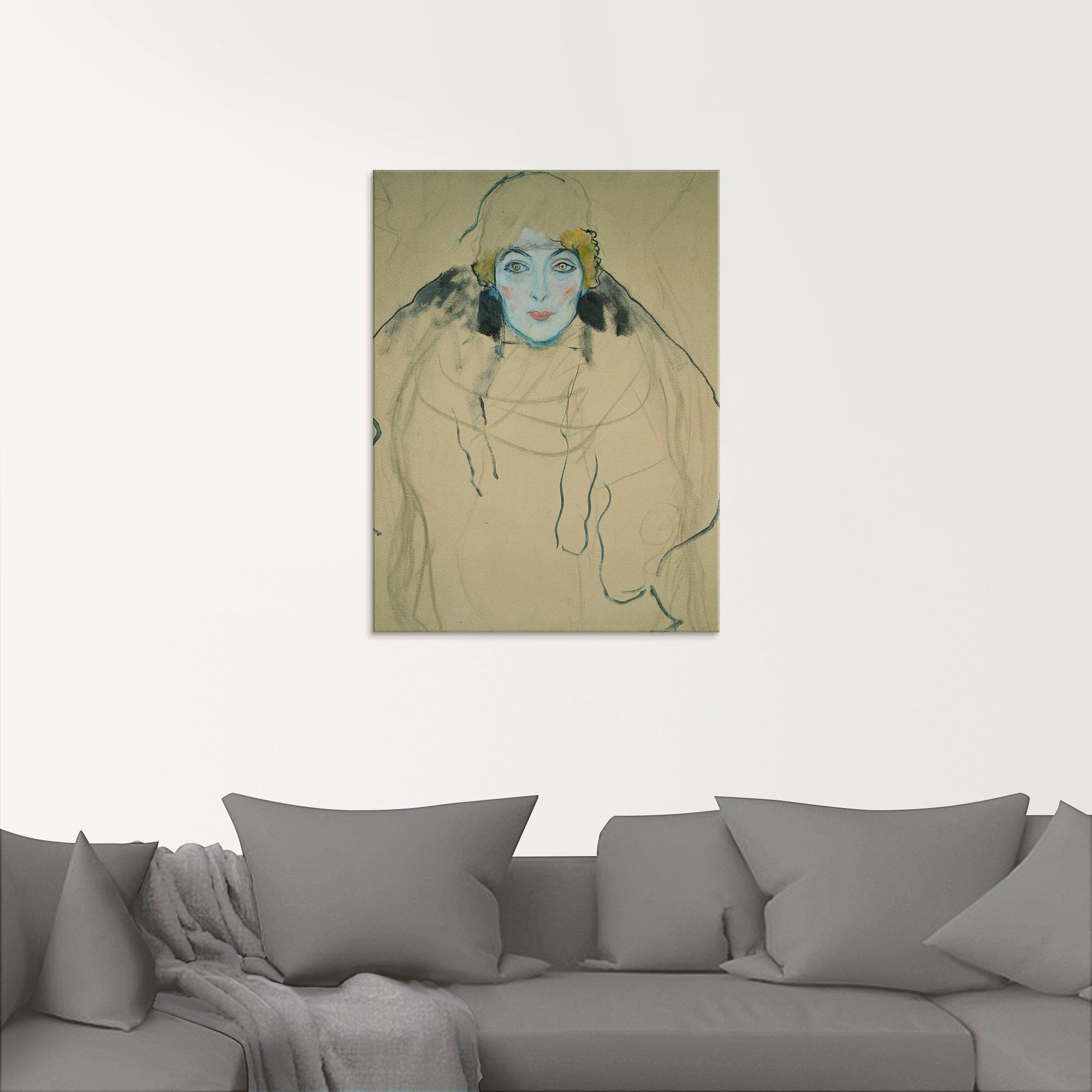 Artland Print op glas Vrouwenhoofd. 1918 in verschillende maten