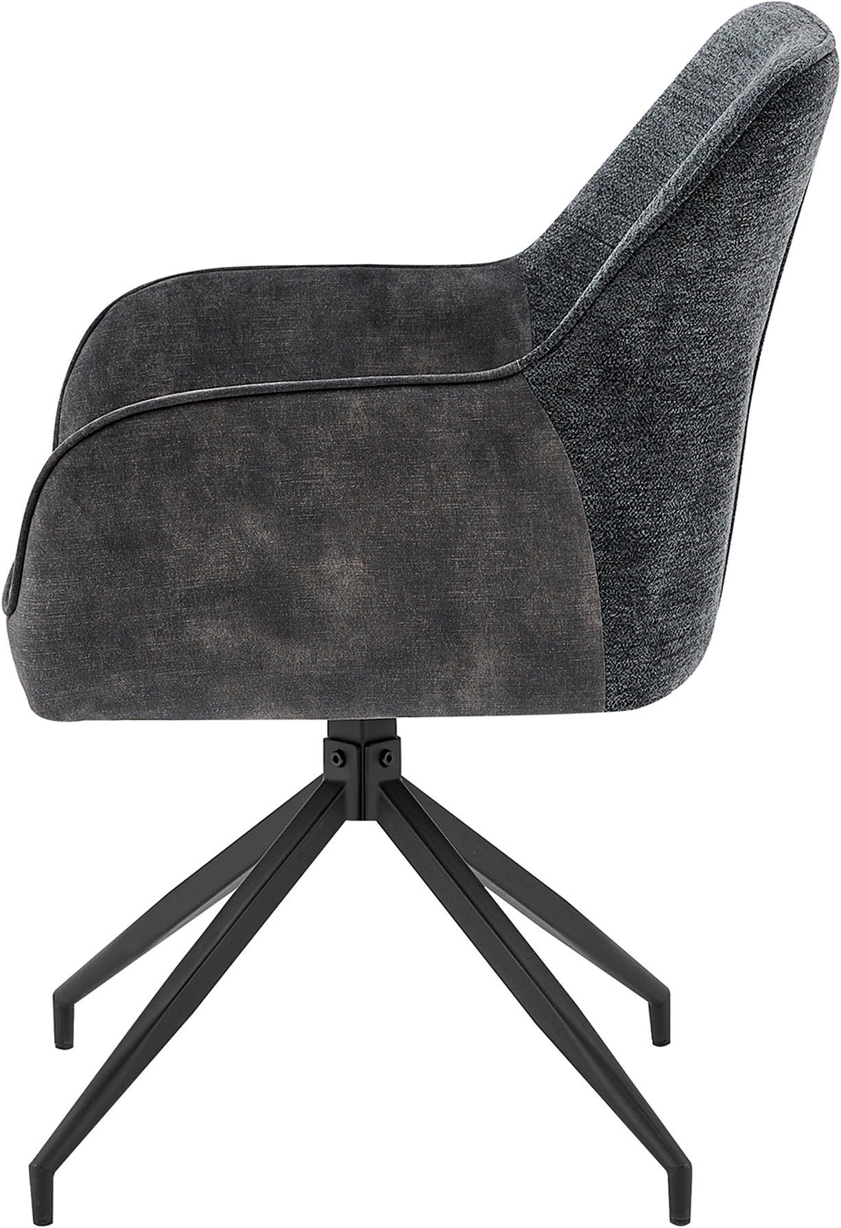 byLIVING Eetkamerstoel Jacky set van 2 draaisstoel met pocketveren en moderne stofcombinatie (set, 2 stuks)