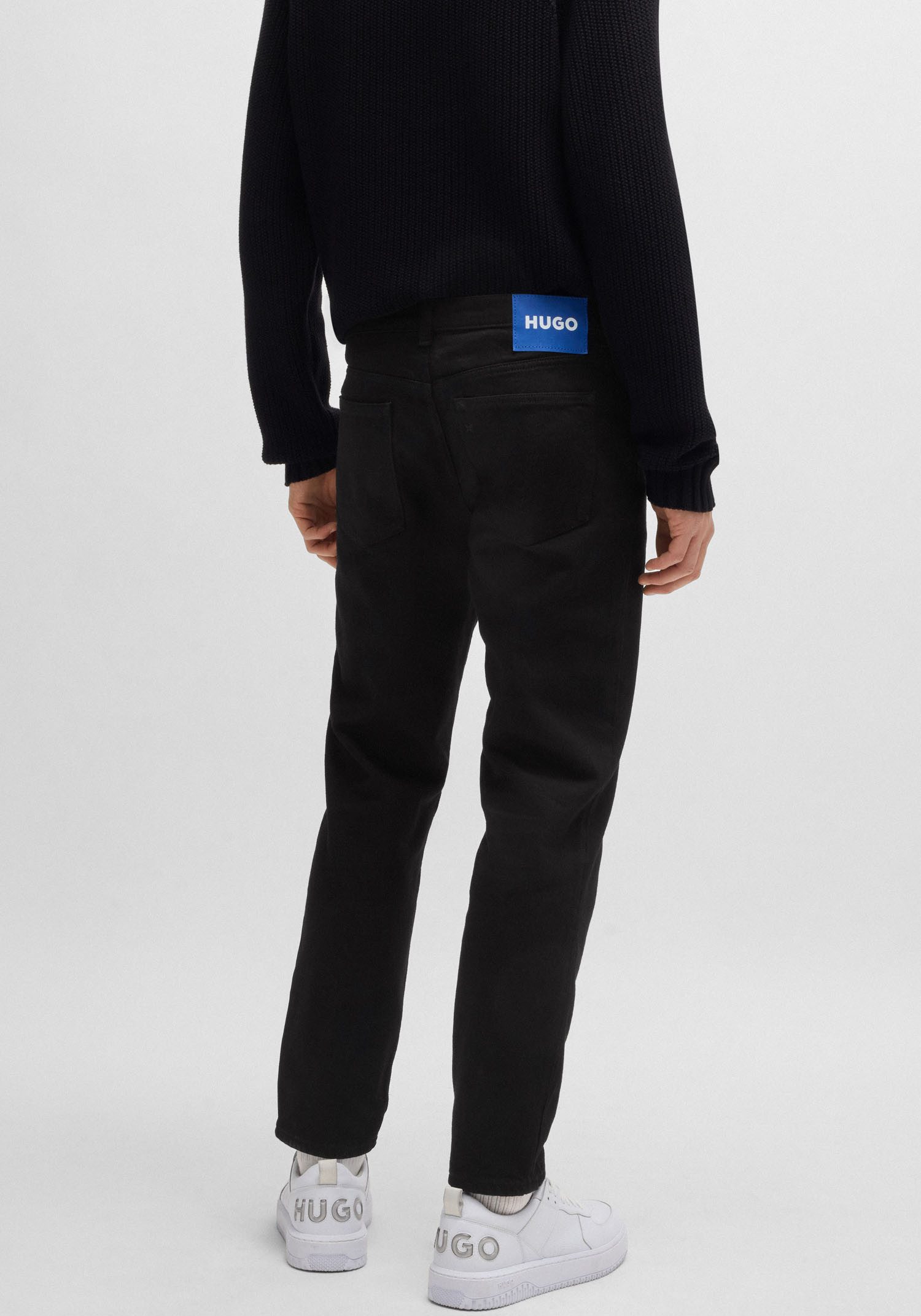 HUGO Blue Tapered jeans Brody met stone-washed-finish