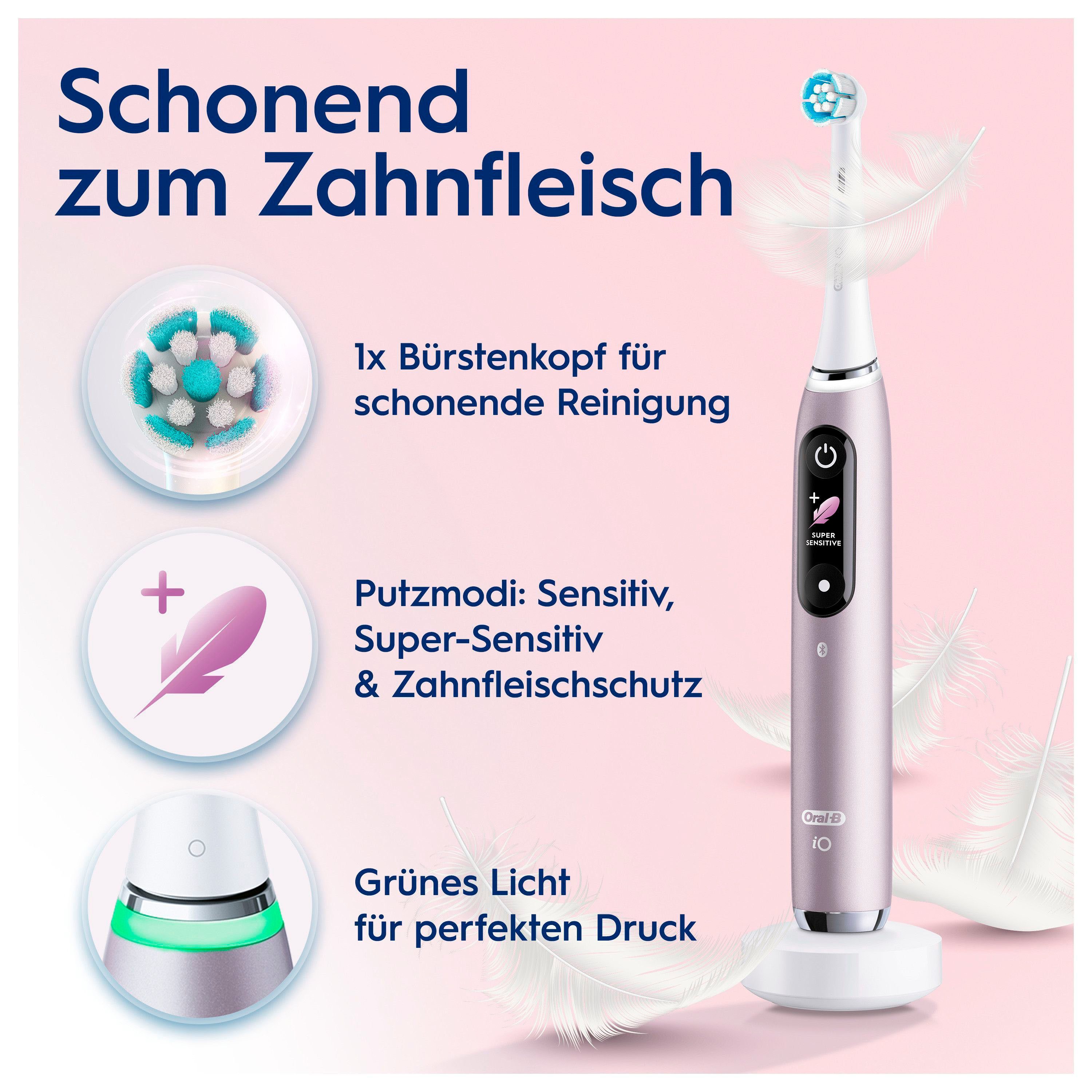 Oral B Elektrische tandenborstel IO 9 met magneet-technologie, 7 poetsmodi, kleurendisplay & reisetui voor de lader